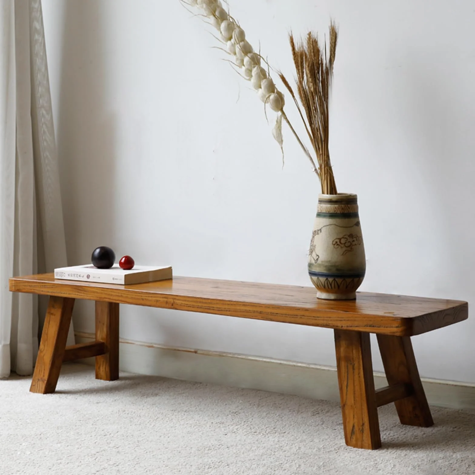 Banco Madera Rustico,Banco de Comedor de Madera,Banco Zapatero, Extremo de Cama,Entrada