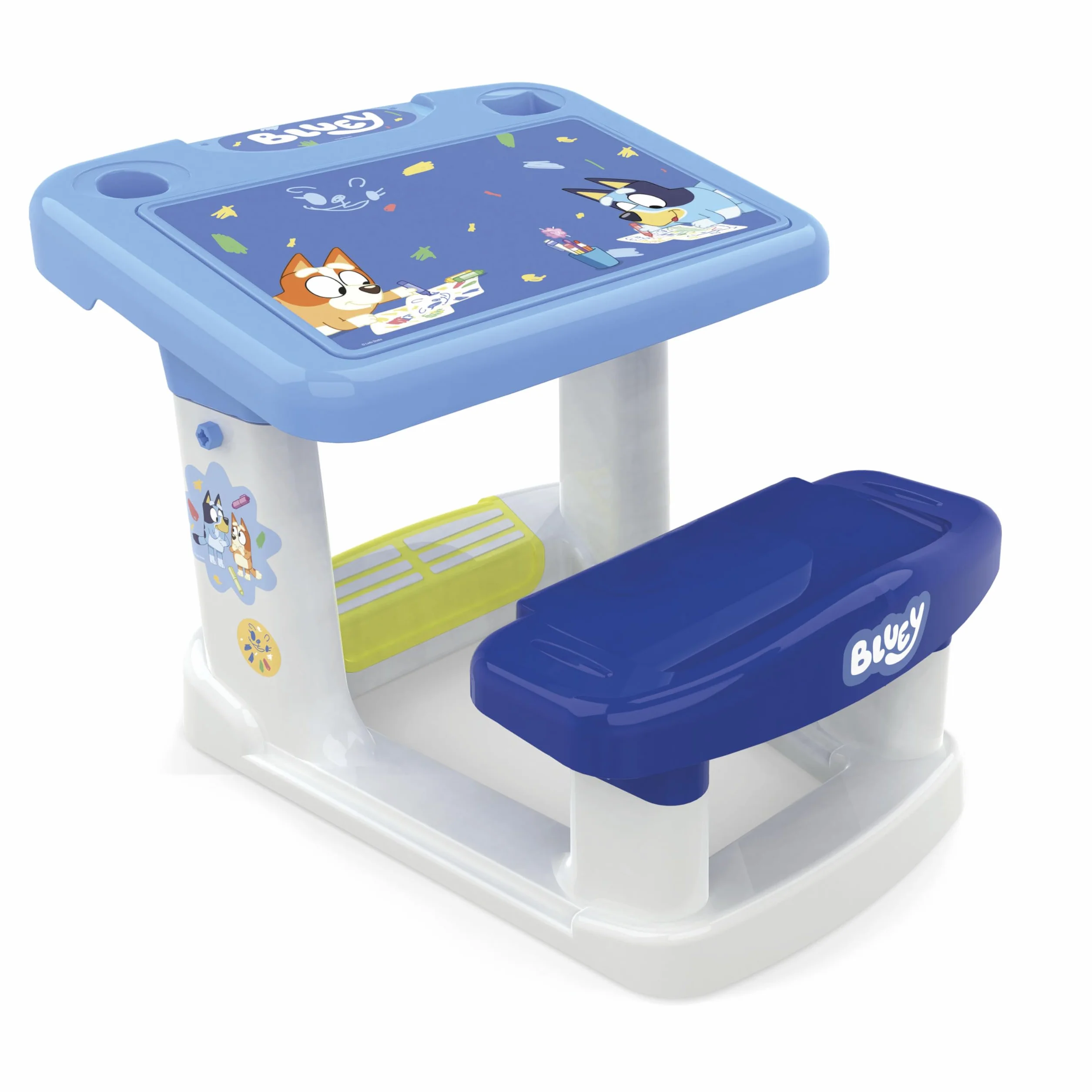 Pupitre Bluey Escritorio Infantil Ergonómico con Personajes de Bluey a Partir de 24 Meses