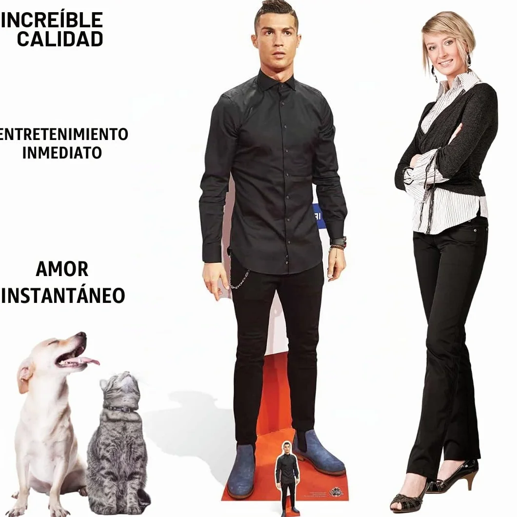 Star Cutouts Vida tamaño de cartón Cut out Cristiano Ronaldo, Multicolor