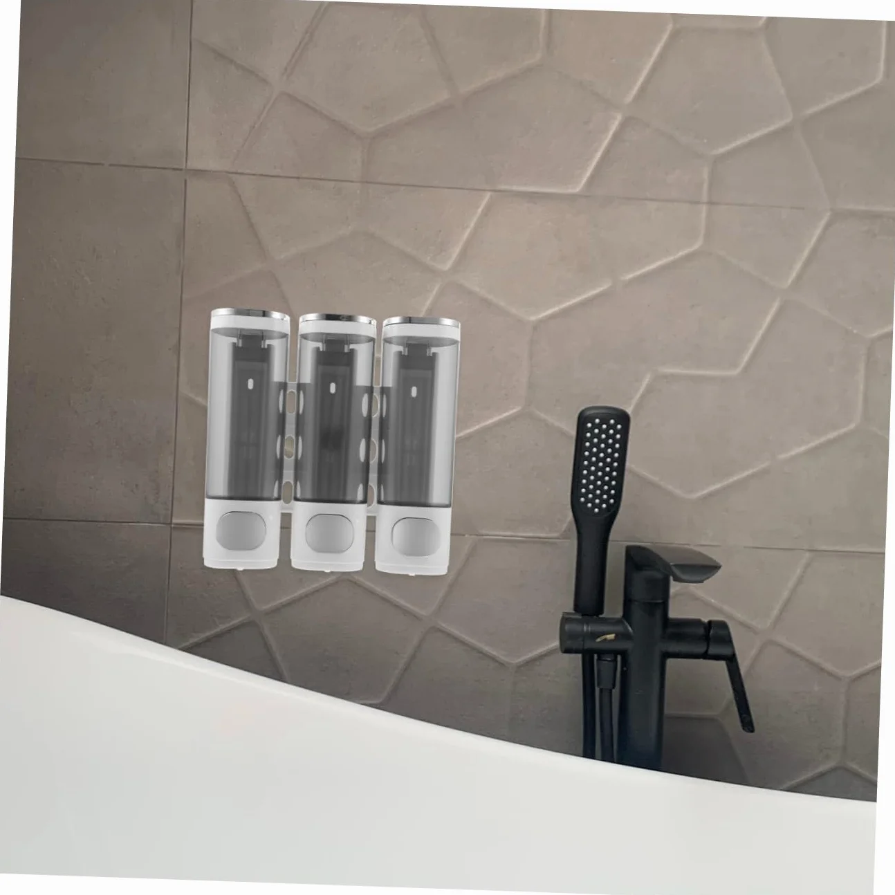 Ciieeo Dispensador de Jabón de Pared Manual de Cámaras Dispensador de Champú para Ducha Adecuado para Baño y Cocina y Champú