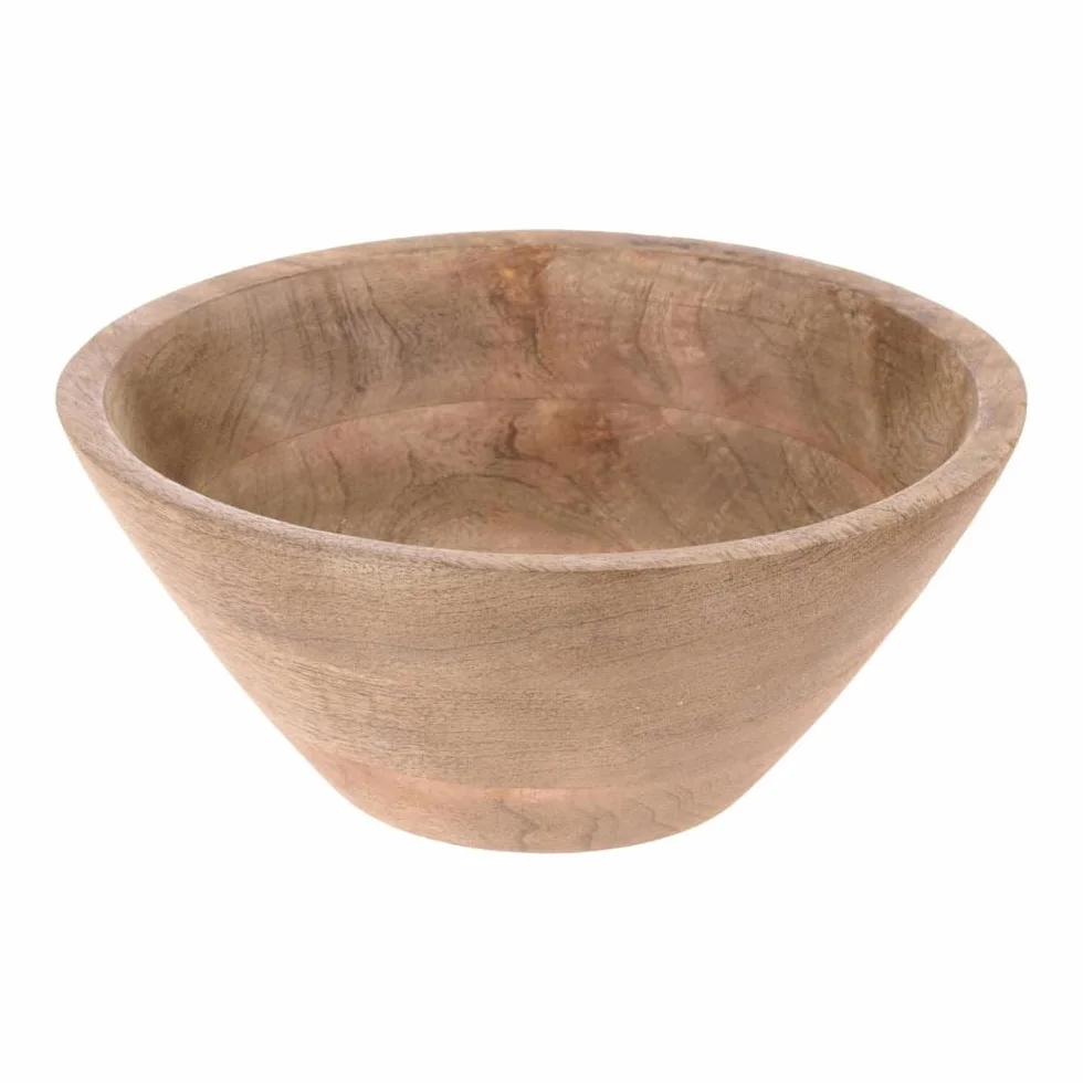 Genérico Cuenco de Madera de Mango Natural, 20 cm x 20 cm