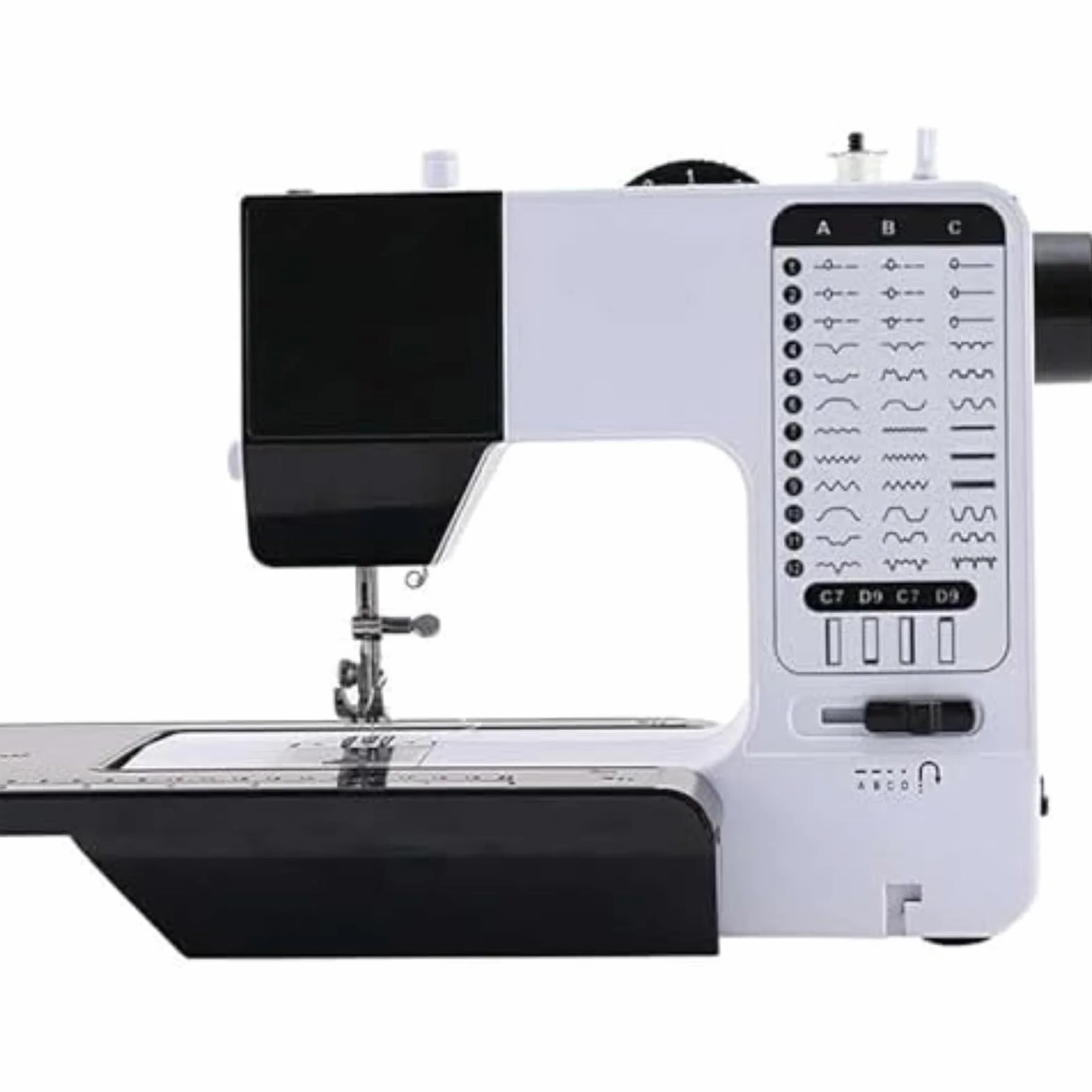 Máquina de Coser portátil de 38 Puntos con luz led, Costura inversa y Mesa de extensión para Telas Gruesas, Costura de Escritorio compacta para Principiantes y Aficionados a la Bricolaje