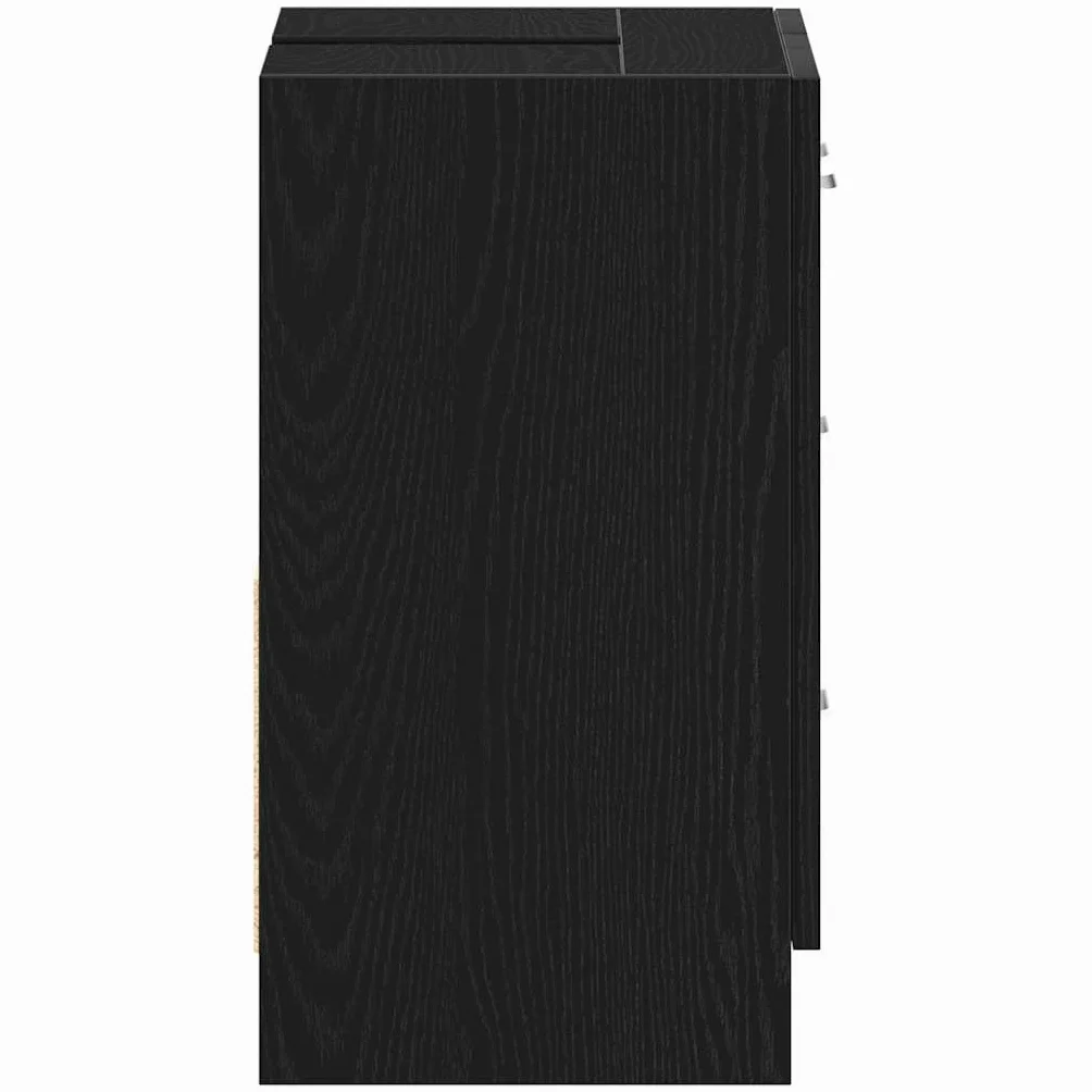 vidaXL Armario de Lavabo Roble Negro 63x30x54 cm Mueble de baño