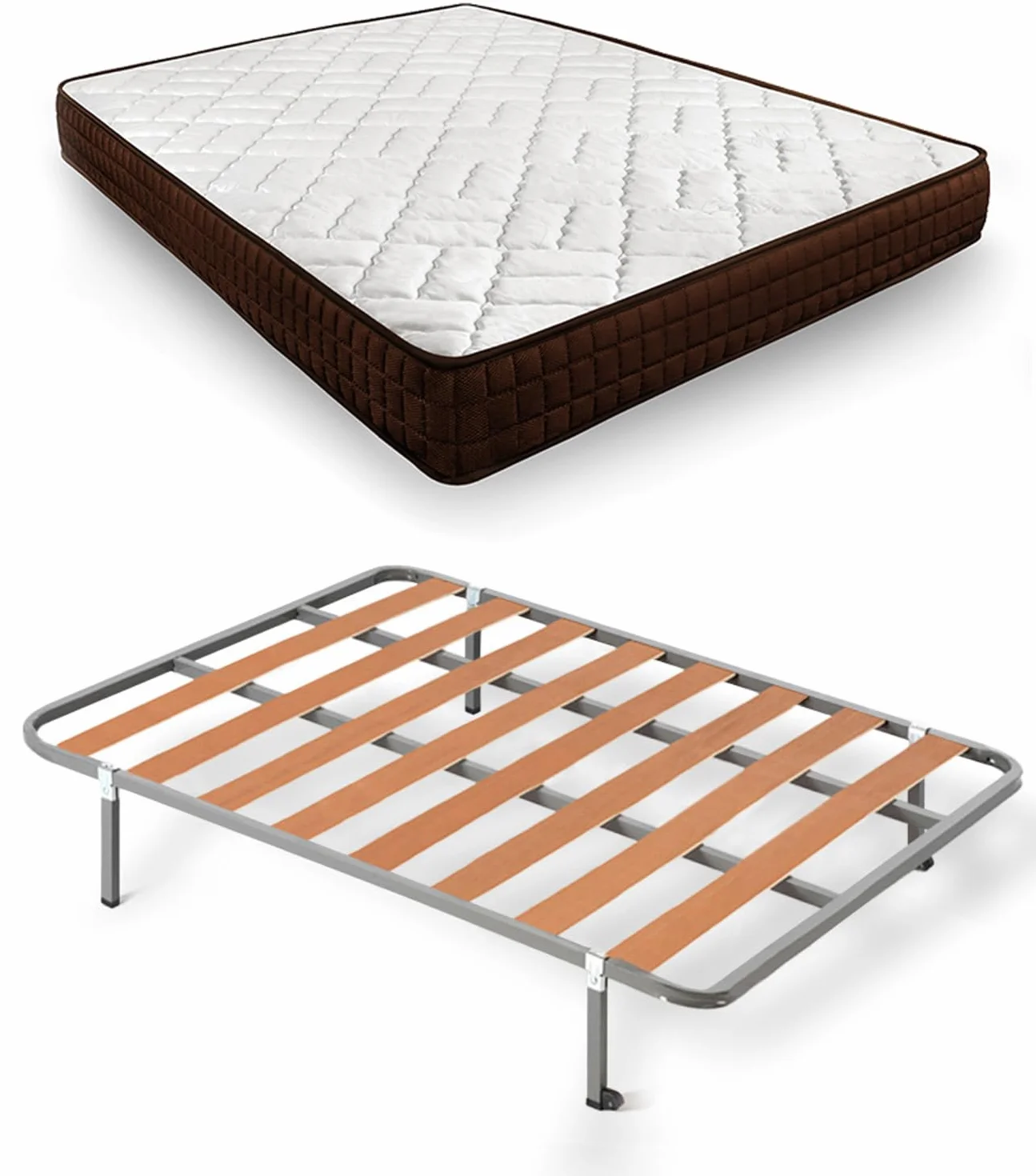HOGAR24 ES | Cama Completa |Somier Basic + Colchón Dream Flex 13 | Incluye Juego de Patas con Abrazadera de 25 cm | Medidas: 120x190 cm