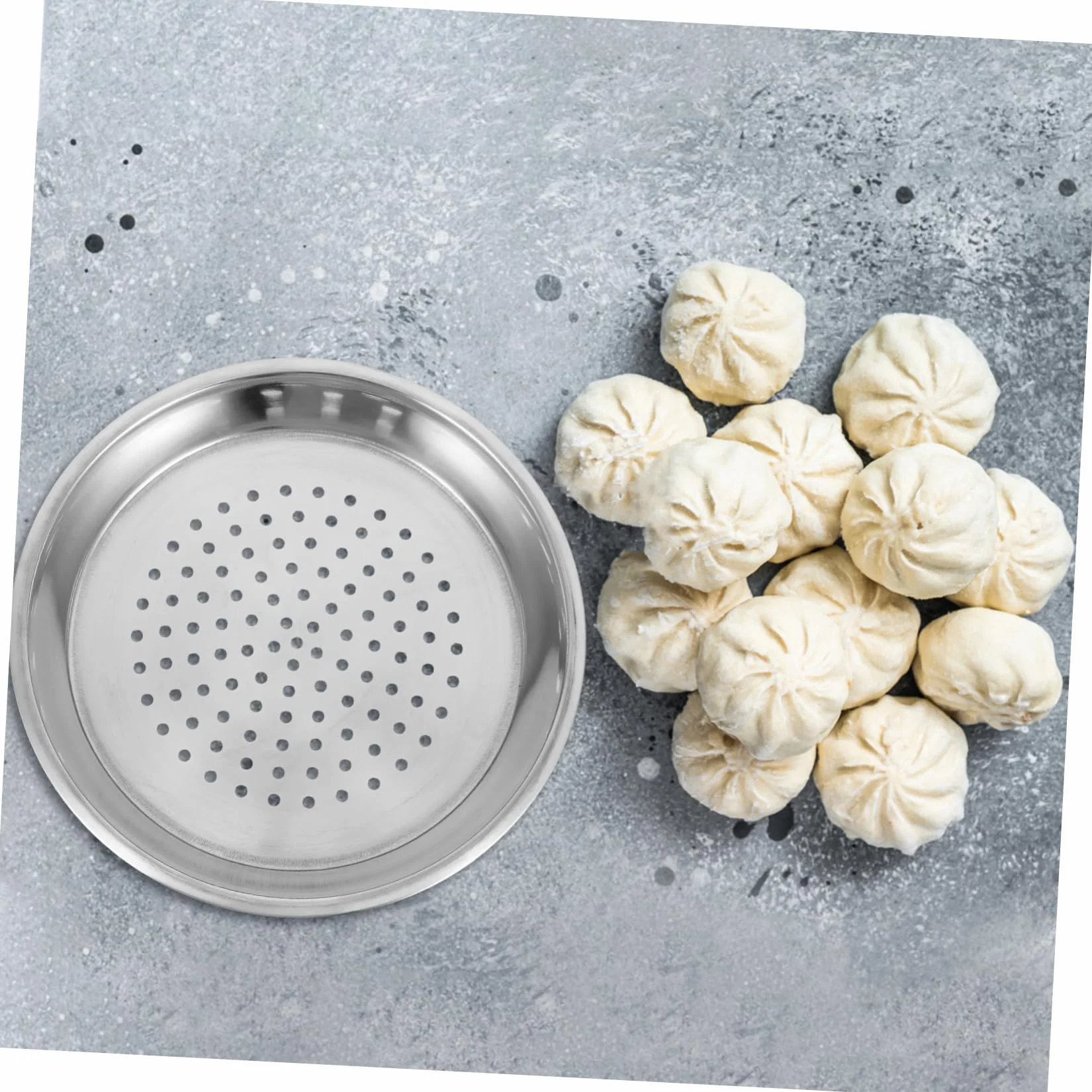 Alipis Bandeja Para Vapor De Acero Inoxidable 30 Cm Cesta De Vapor Para Wok
