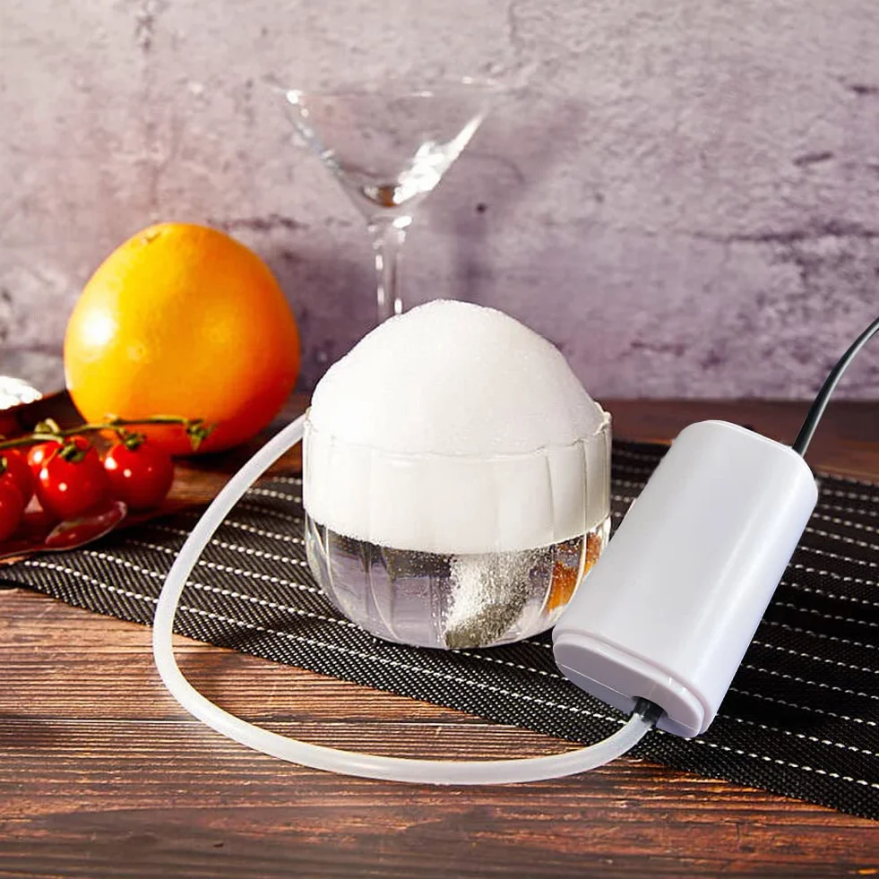DUEBEL Generador de Espumas para Cocina Molecular, Kit de Espumación Profesional para Chefs, Accesorio Creativo de Alta Cocina con Piedra Difusora de Acero Inoxidable