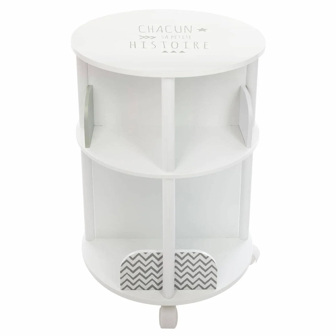 Atmosphera - Librería Infantil Redonda - Blanco y Gris A. 59 cm