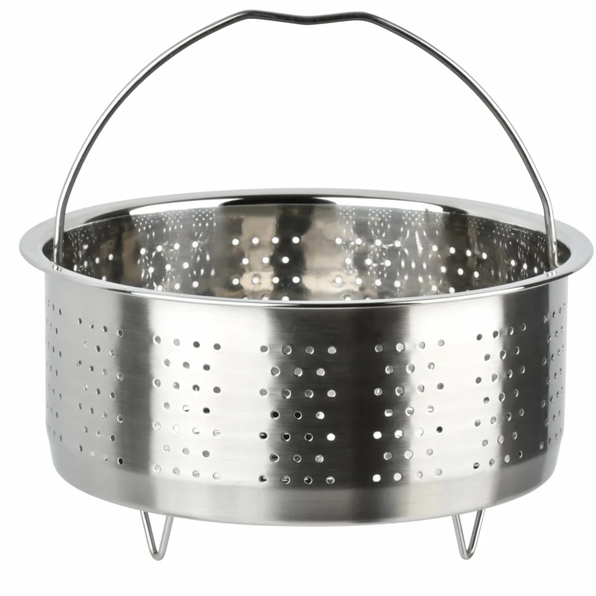 TIMESETL Cesta de Vapor Acero Inoxidable con Asa para Olla Arrocera