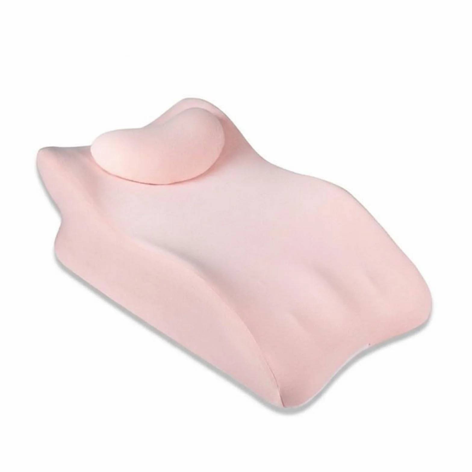 Almohada Multifuncional Almohada Ortopédica Cojín de Apoyo Cojín Ergonómico para con Dedicadas a Mentón Brazos y Cintura Adecuada para Siesta en, Rosa