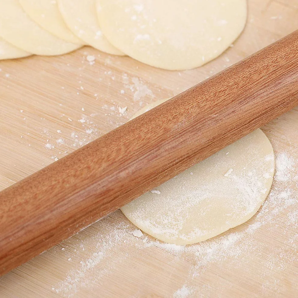 Rodillo de madera Rodillo para masa Rodillo de Madera Natural for Masas y Repostería Diversas(30cm)