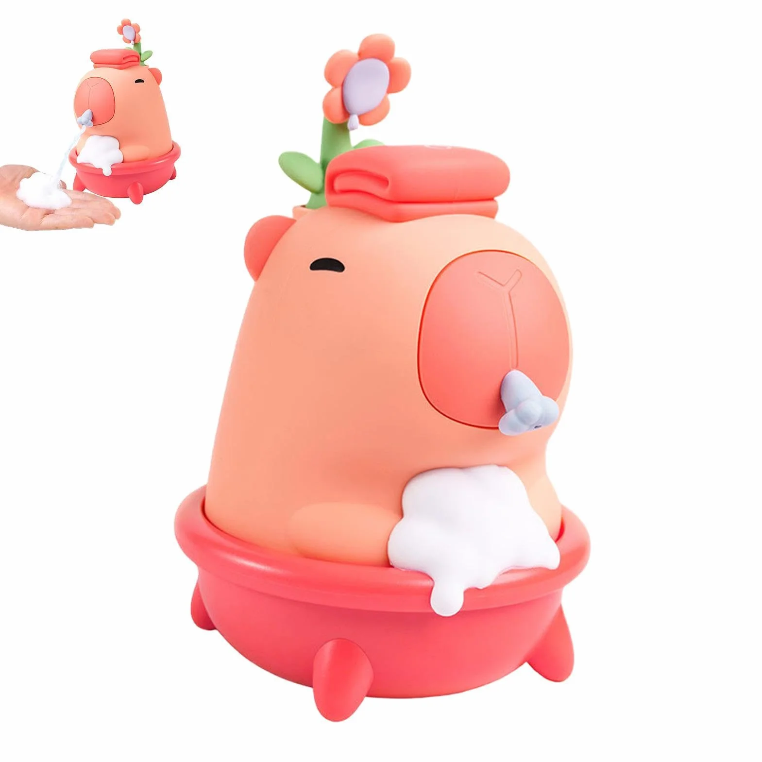 Dispensador Automático De Jabón Sin Contacto Capybara con 3 Niveles | Dispensador De Jabón Para Baño Sin Contacto De Ducha Y Champú Hogar Apartamento Dormitorio Cocina Y Encimera