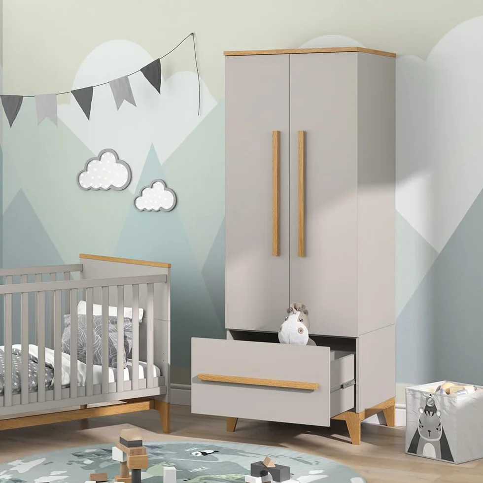 VitaliSpa Armario Infantil Malia, Roble Cachemira, 70 x 186.8 cm, para Guardar Ropa Infantil y combinable