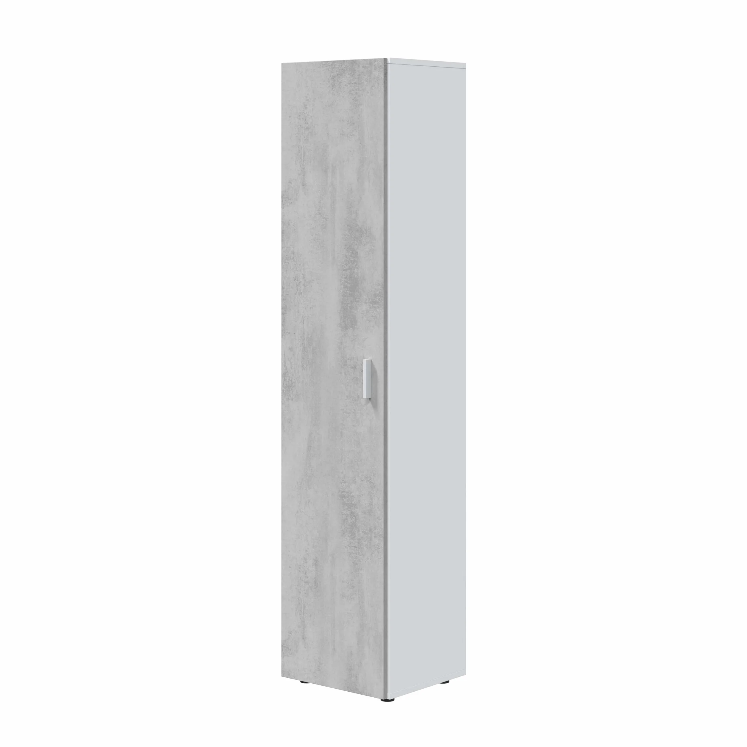 Armario Multiusos Color Blanco y Cemento 41x182x37 cm