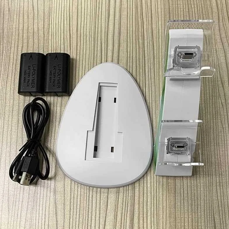 Base de carga de doble controlador, estación de carga rápida para Xbox y PS5, configuración eficiente de juegos con indicador LED y diseño antideslizante, ideal para jugadores
