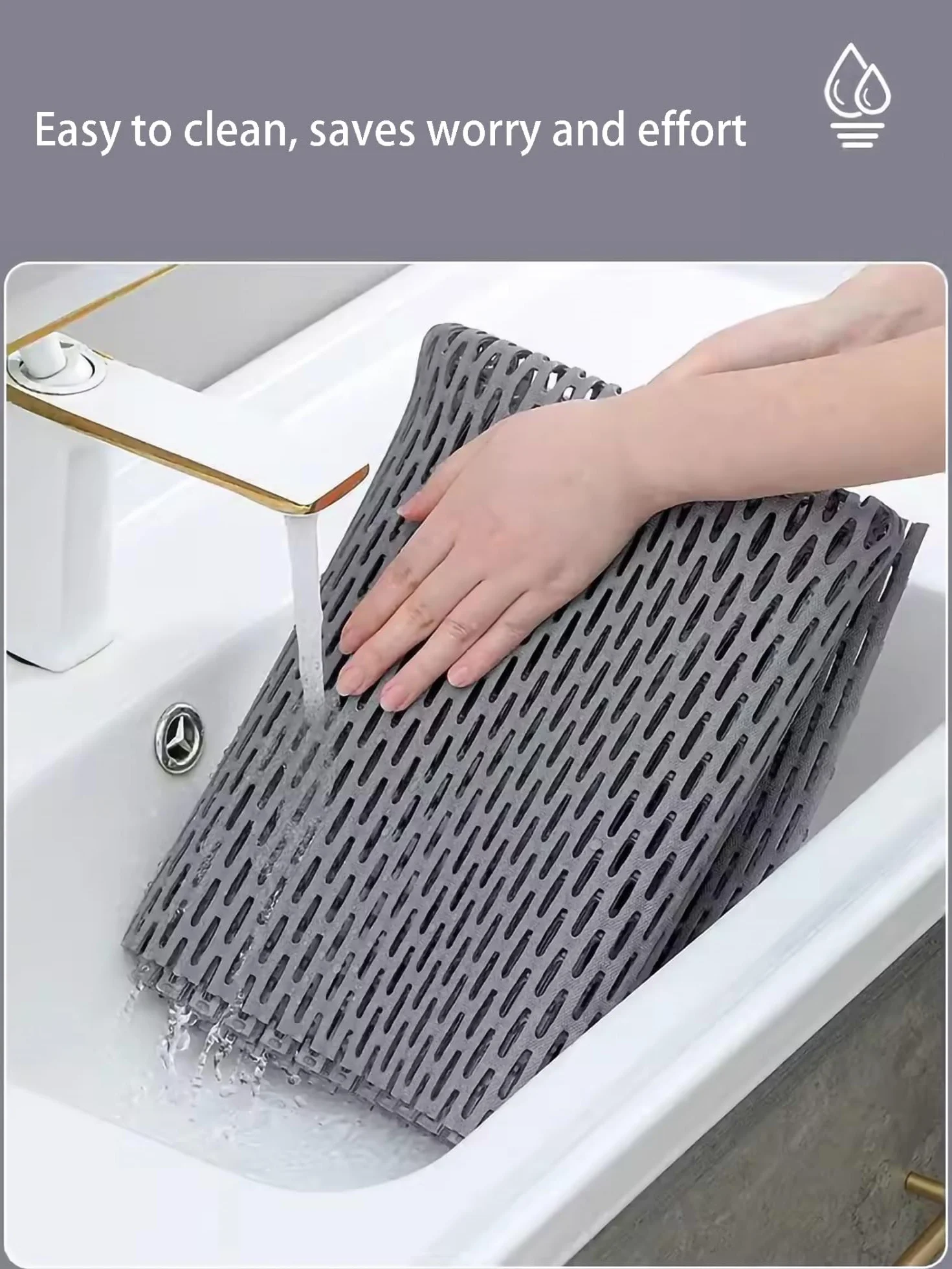 Alfombrilla de baño, Alfombra De Ducha,Alfombra De Baño Antideslizante-Antimoho-Alfombrillas De Baño Antideslizantes,Alfombra De Bañera De Baño Alfombras De Ducha De Piso Alfombra De Baño De PVC(Beige