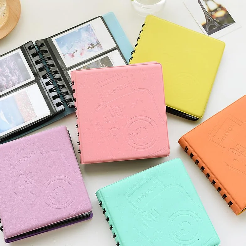 Álbum de Fotos Libro de Fotos, Álbum de Fotos con 68 Bolsillos, miniálbum de Fotos instantáneo, Estuche for Fotos de películas de 7, 8, 25, 50, 70 y 90(Purple)