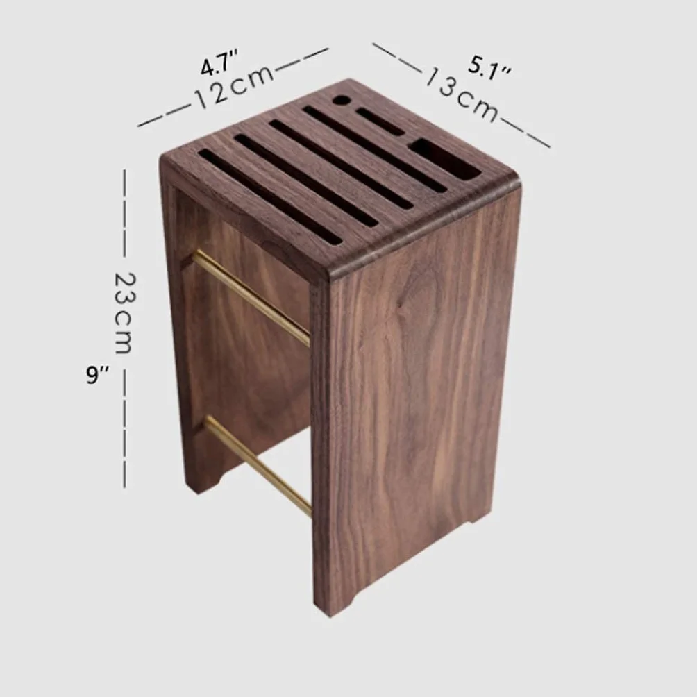 Bloque Cuchillos Cocina Soporte for Cuchillos De Madera Maciza, Soporte for Bloque De Cuchillos De Madera, Estante for Cuchillos Transpirable Seco, Marco De Cocina(B)