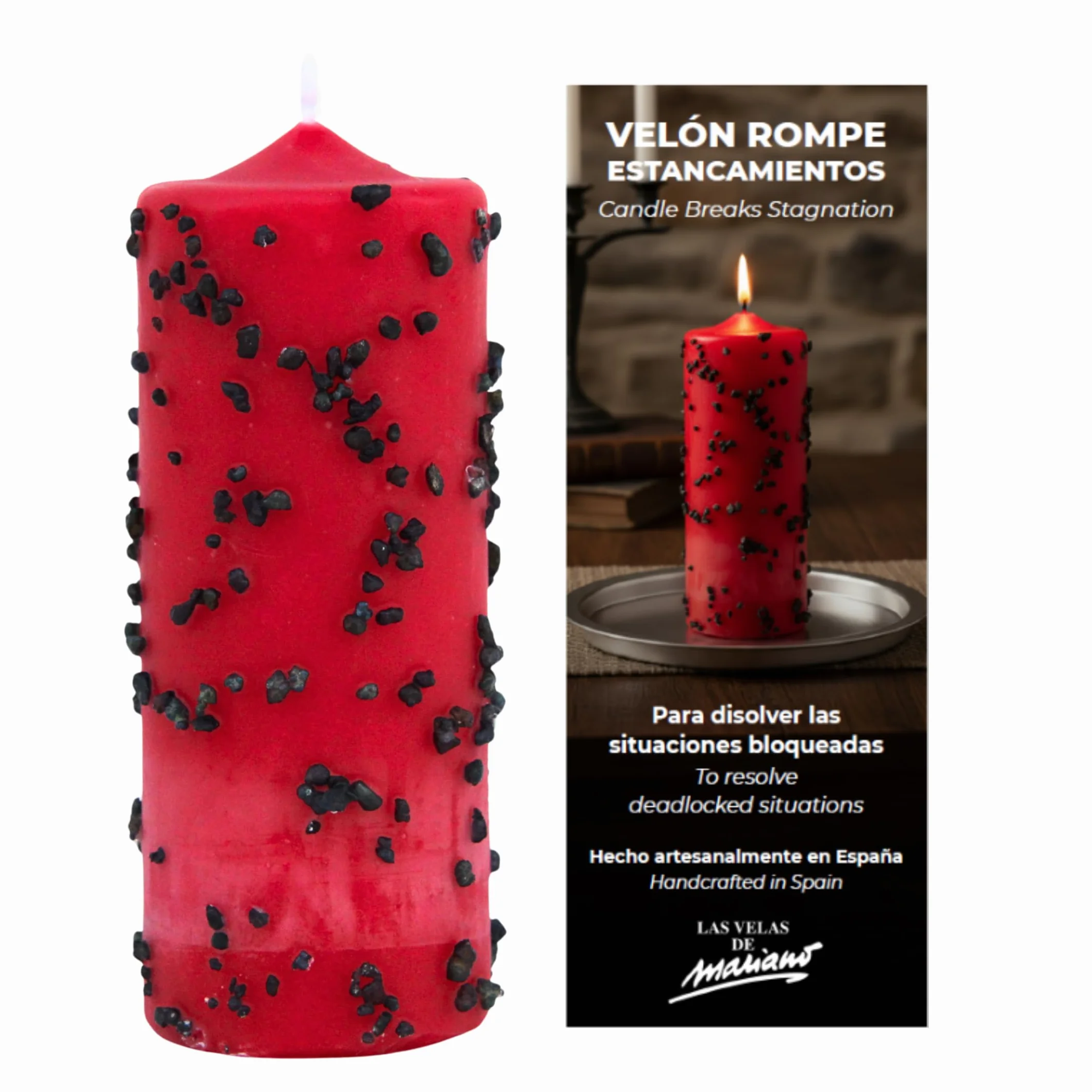 Vela Roja Esotérica para Desbloqueo Energético y Avance Personal – Vela Rompe Estancamientos Ritualizada – Las Velas de Mariano