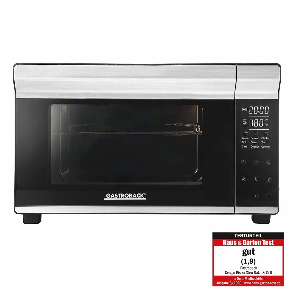 Gastroback 42814 fabricante de pizza y hornos 3 Pizza(s) Acero inoxidable 1500 W - Horno para pizzas (3 Pizza(s), Acero inoxidable, 30 cm, Digital, 230 °C, 30-230 °C)