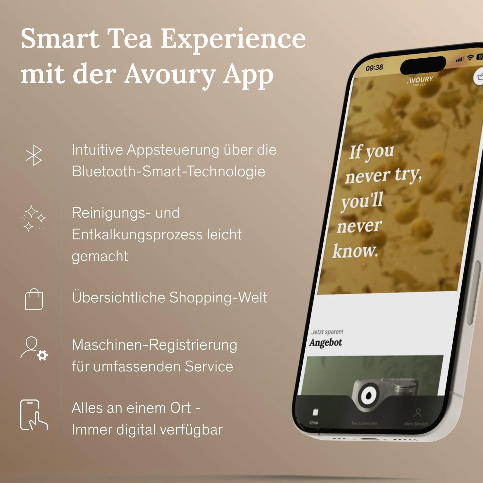 Avoury One - Tetera premium para disfrutar del té (Silver White, sin paquete)