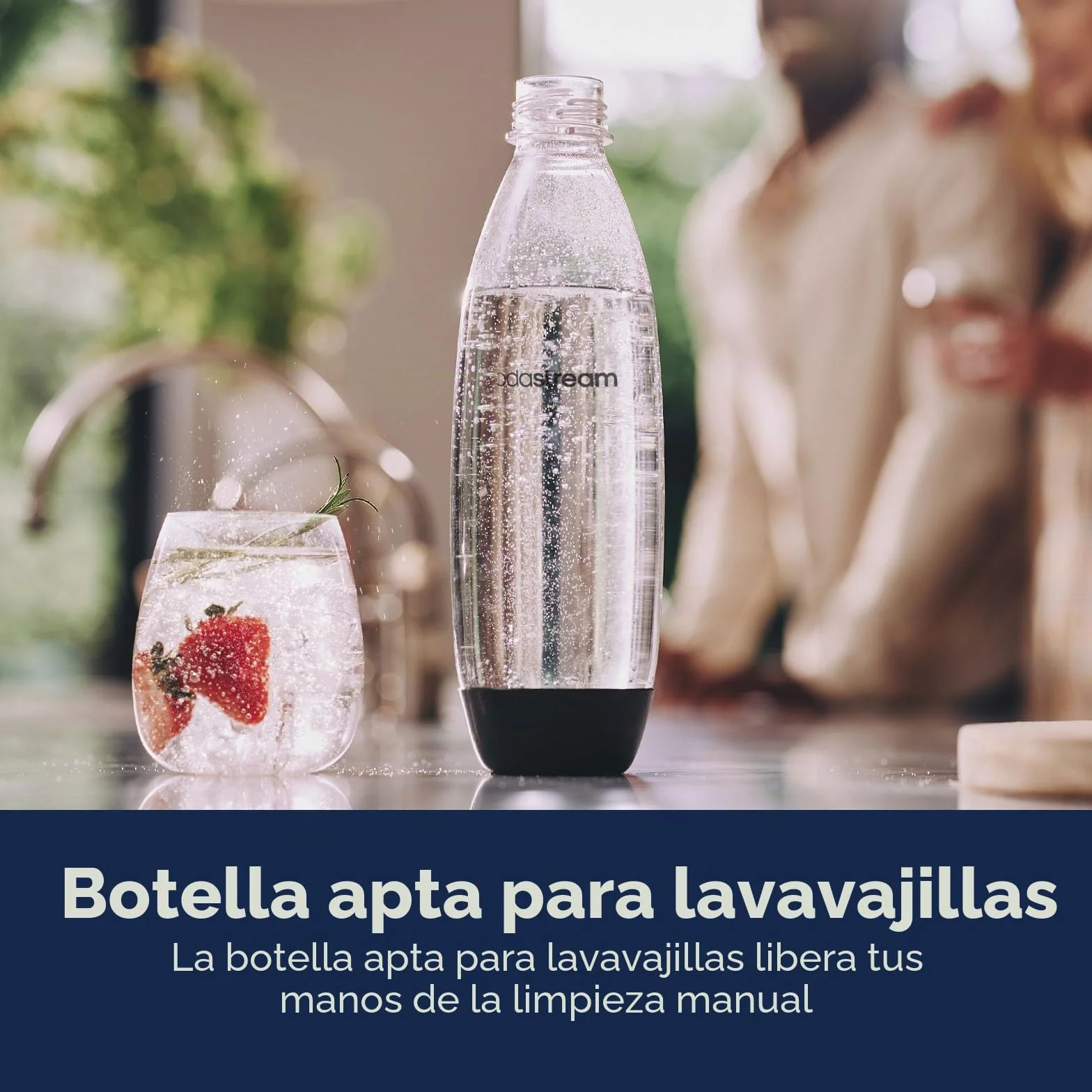 SodaStream Terra - Máquina de agua con gas (negro) con botella de CO2 y DWS
