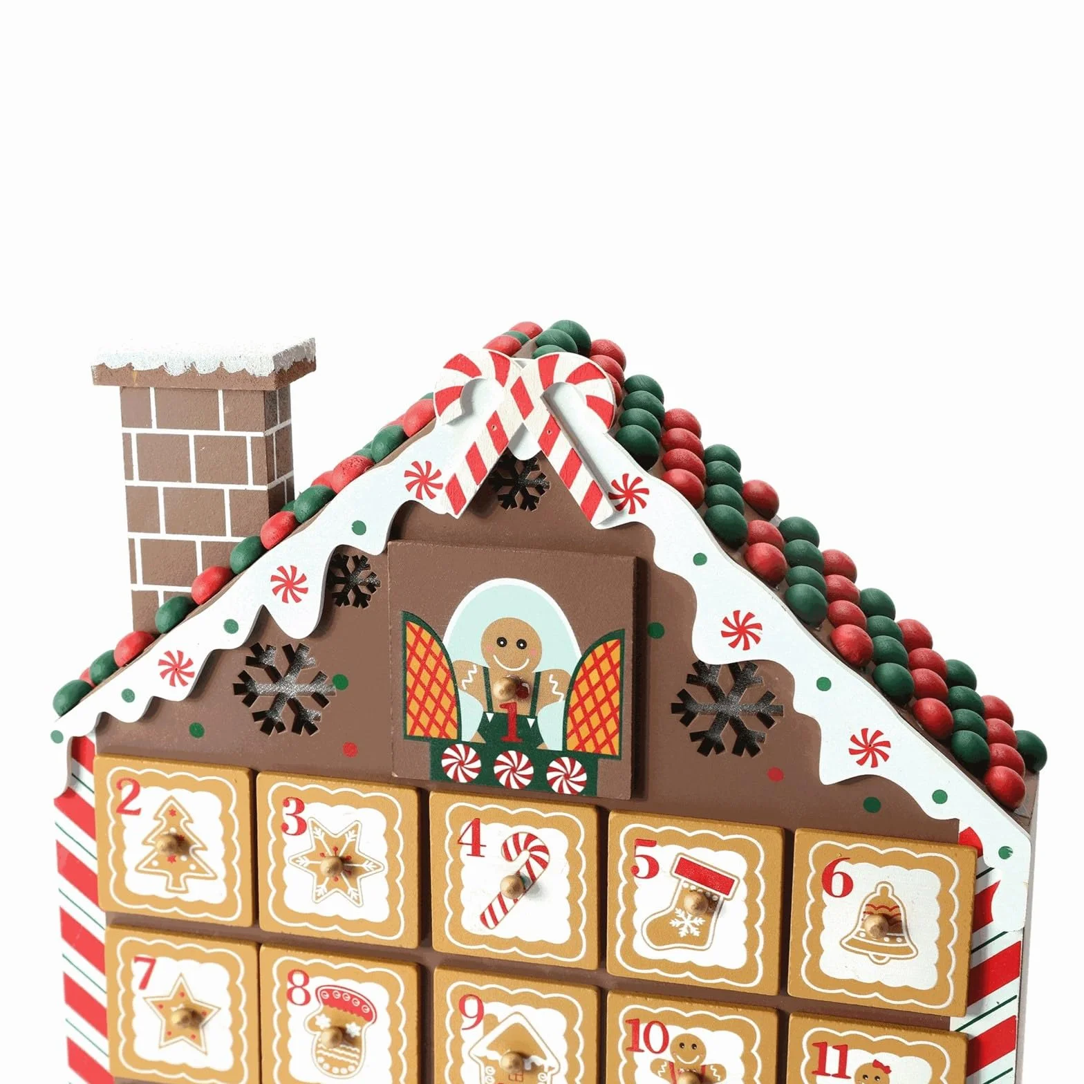 Calendario de Navidad de madera con 24 cajones numerados para guardar dulces, chocolates, joyas, regalos, decoración de vacaciones, calendario de adviento grande con cajones