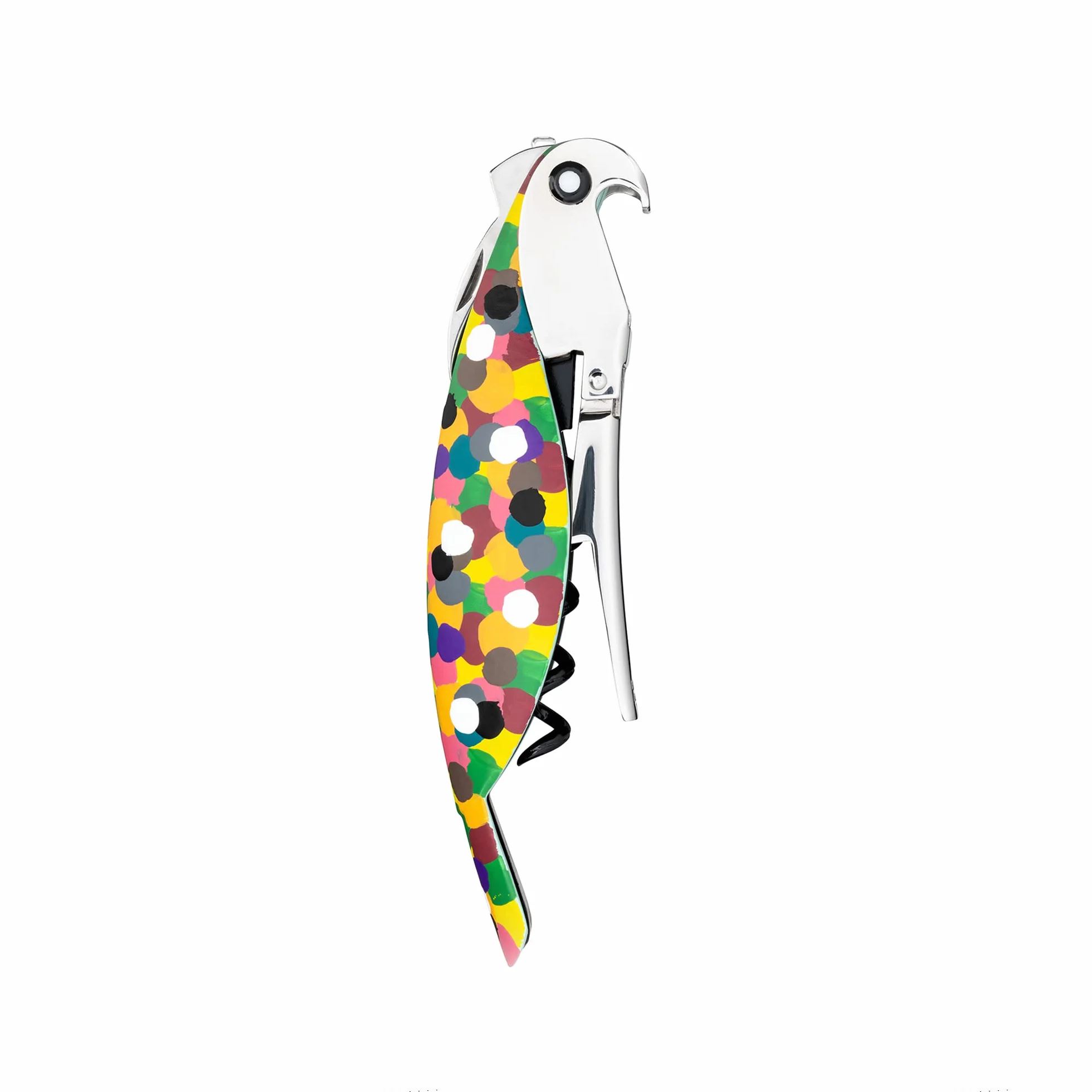 Alessi AAM32 1 Parrot, Sacacorchos sommelier en fundición de aluminio y PC. Decorado a mano "Proust"