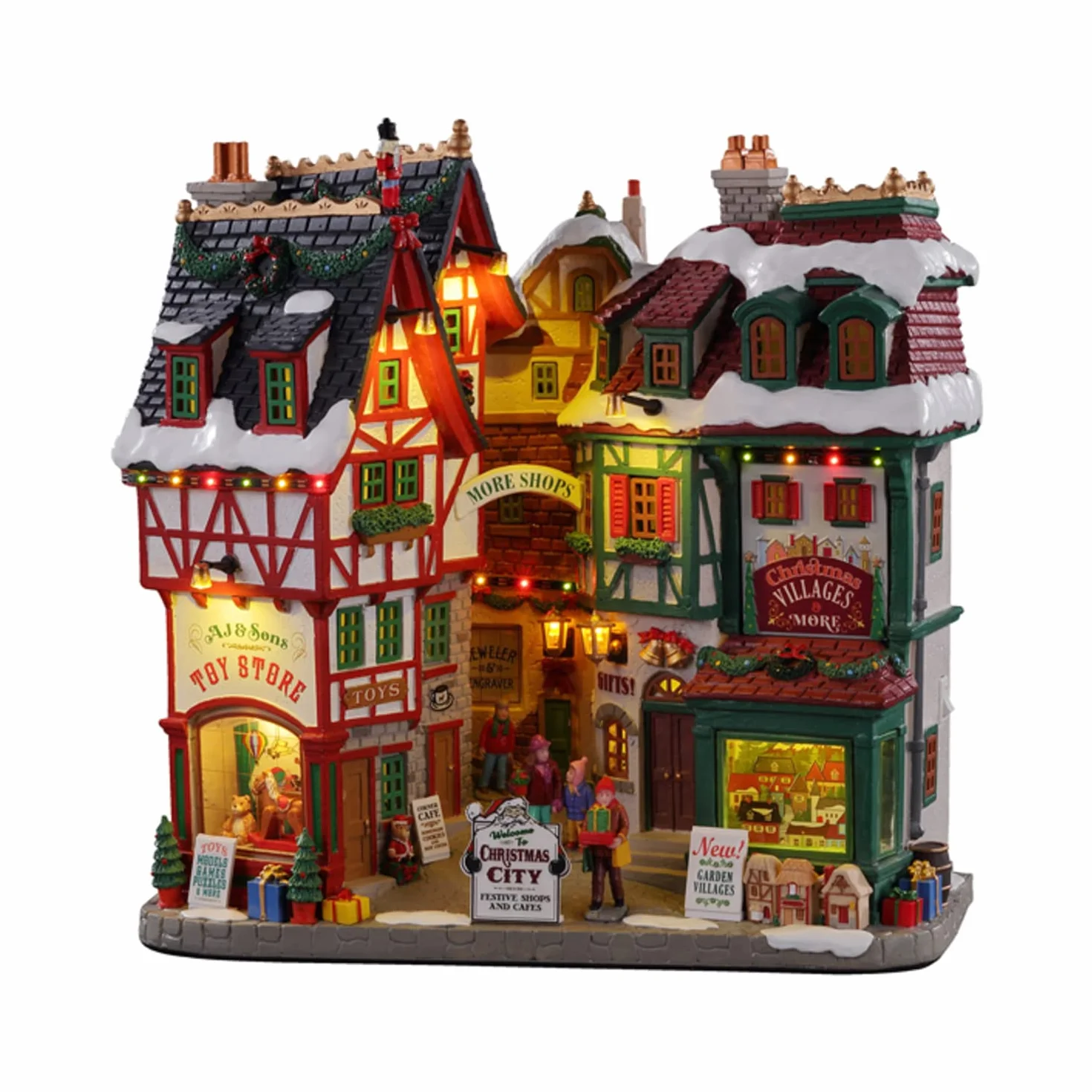 Lemax Pueblo navideño para Pueblo navideño con Luces de poliresina 27,5x27x11,5cm