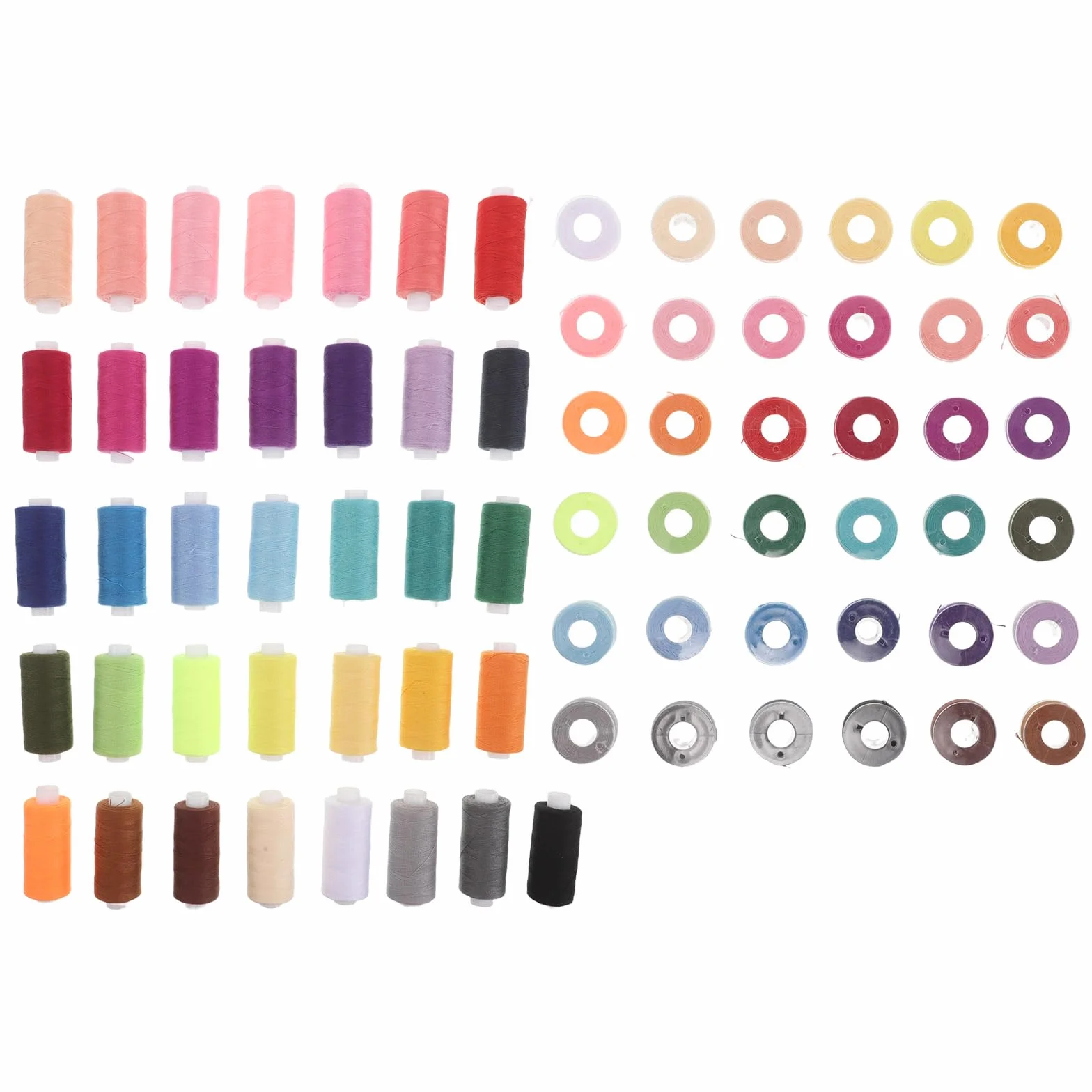 POPETPOP Juego de Bobinas de Hilo para Coser a Máquina y Mano, 36 Colores Surtidos, 400 Yardas por Carrete, Hilo de Poliéster Duradero para Acolchado y Bordado, Accesorios para Kit