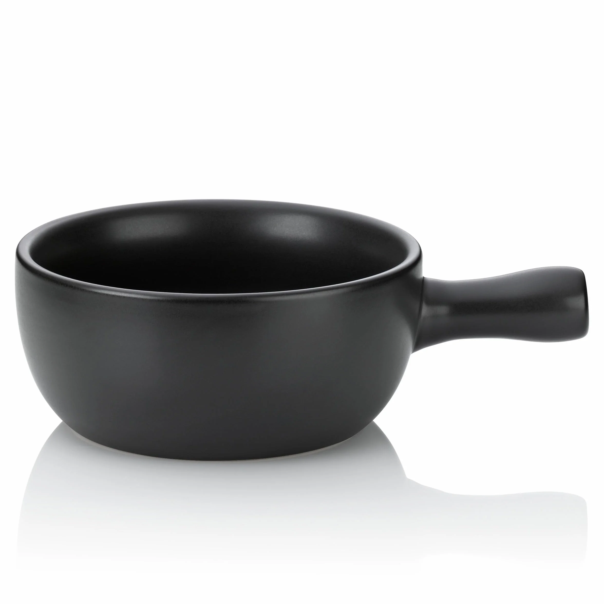 kela Olla para fondue de queso de cerámica, olla de repuesto para el set de fondue de queso NATURA, olla para fondue de queso Caquelon Ø 22,5 cm, resistente al fuego, negra