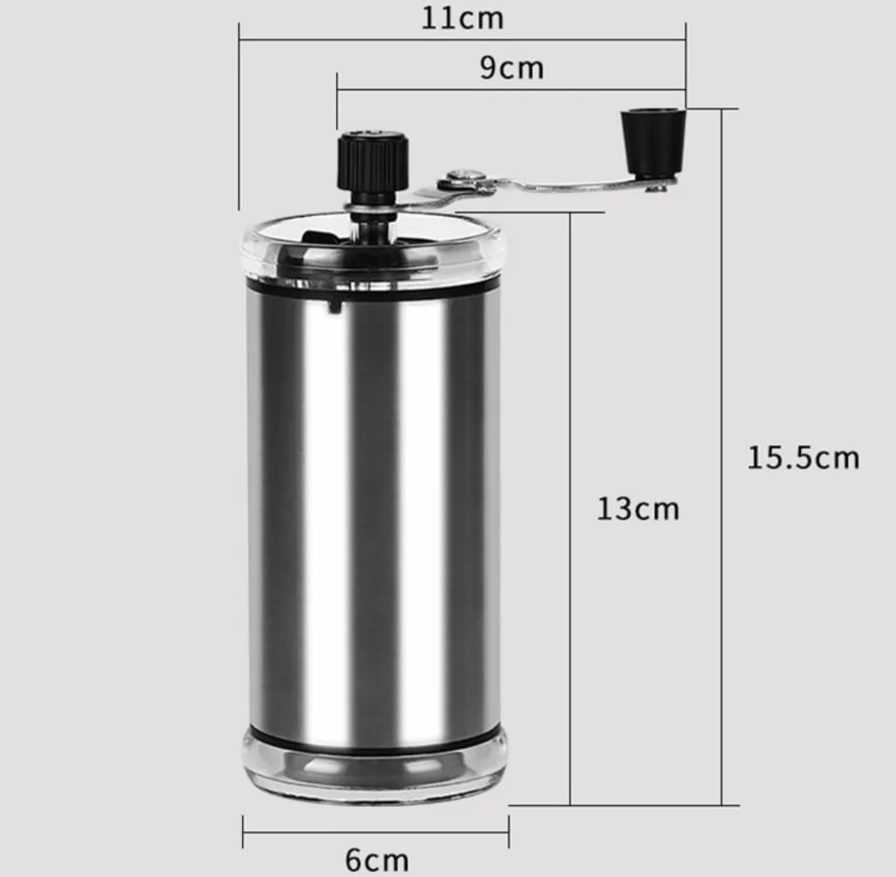Molinillo Café Oficina Manivela manual y molinillo desmontable Granos de café Molinillo especias con caja almacenamiento para cocina Vintage Moledor de Cafe