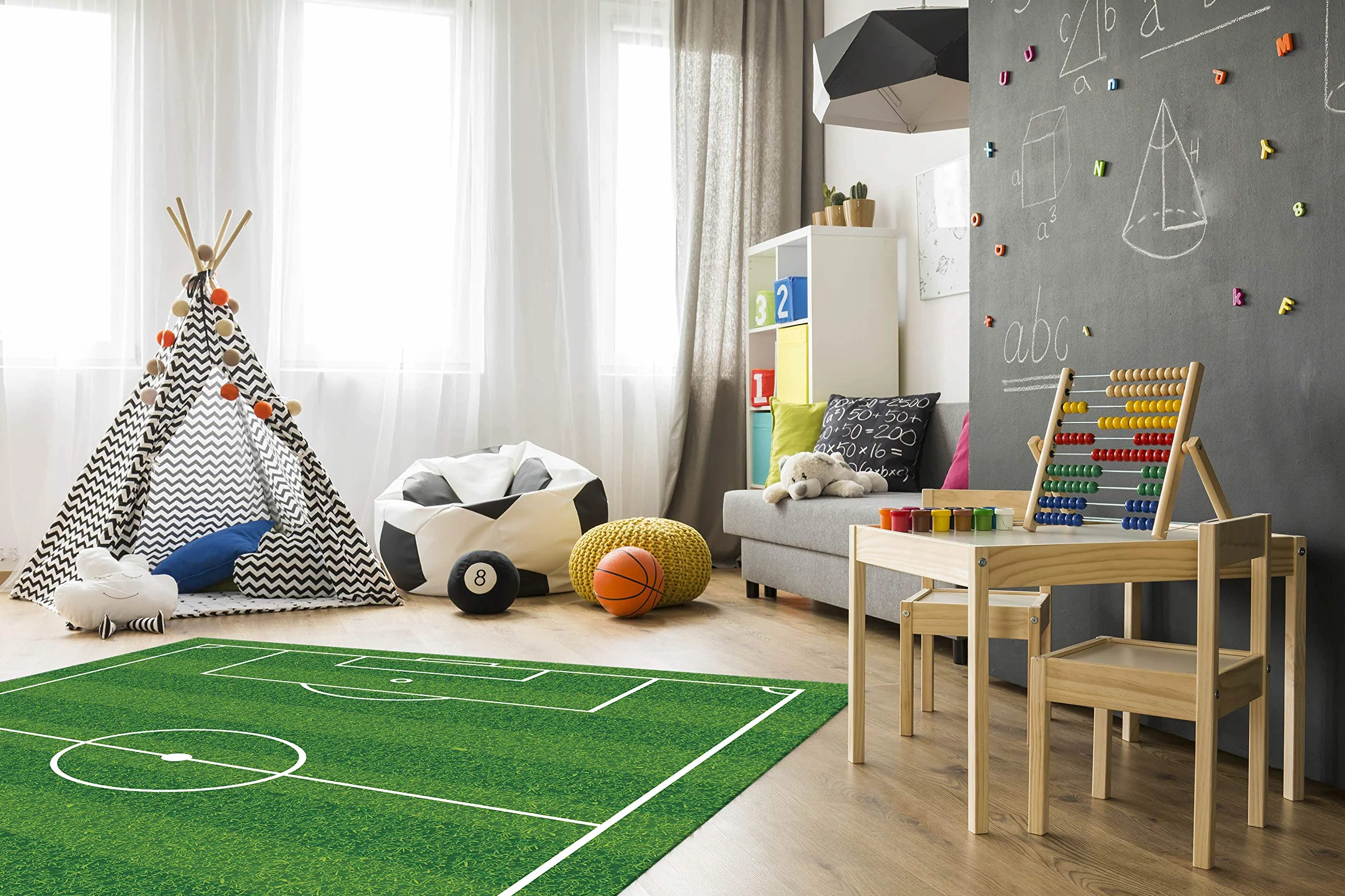 Panorama Alfombra Vinílica - Modelo Campo de Fútbol 300x200 cm - Varios tamaños - Decoración Hogar, Cocina y Salón