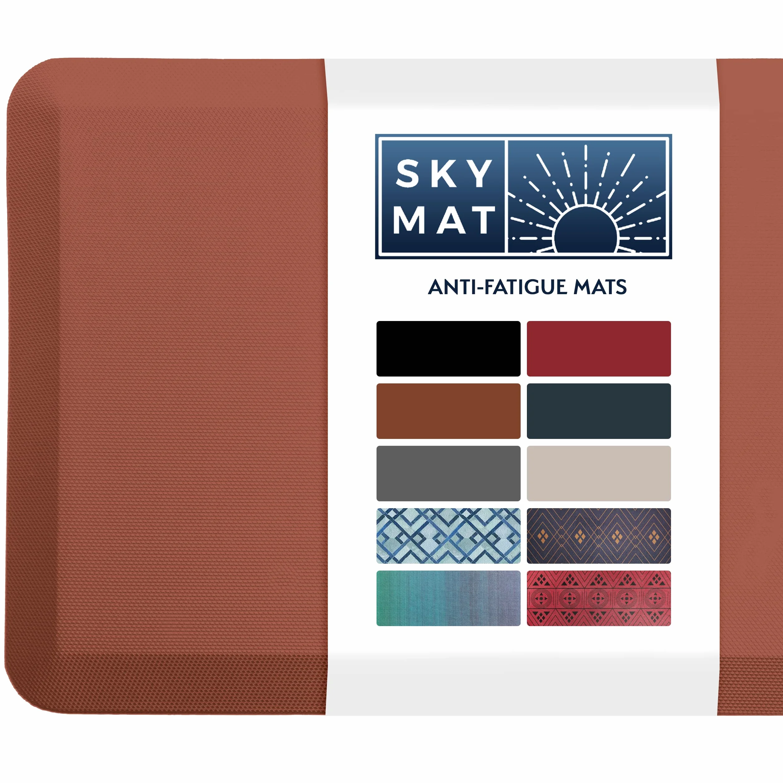 Sky Solutions Tapete antifatiga – Alfombra de cocina acolchada de 3/4 pulgadas de grosor, tapete de escritorio de pie – cómodo en casa, oficina, garaje – antideslizante, duradero y resistente a las