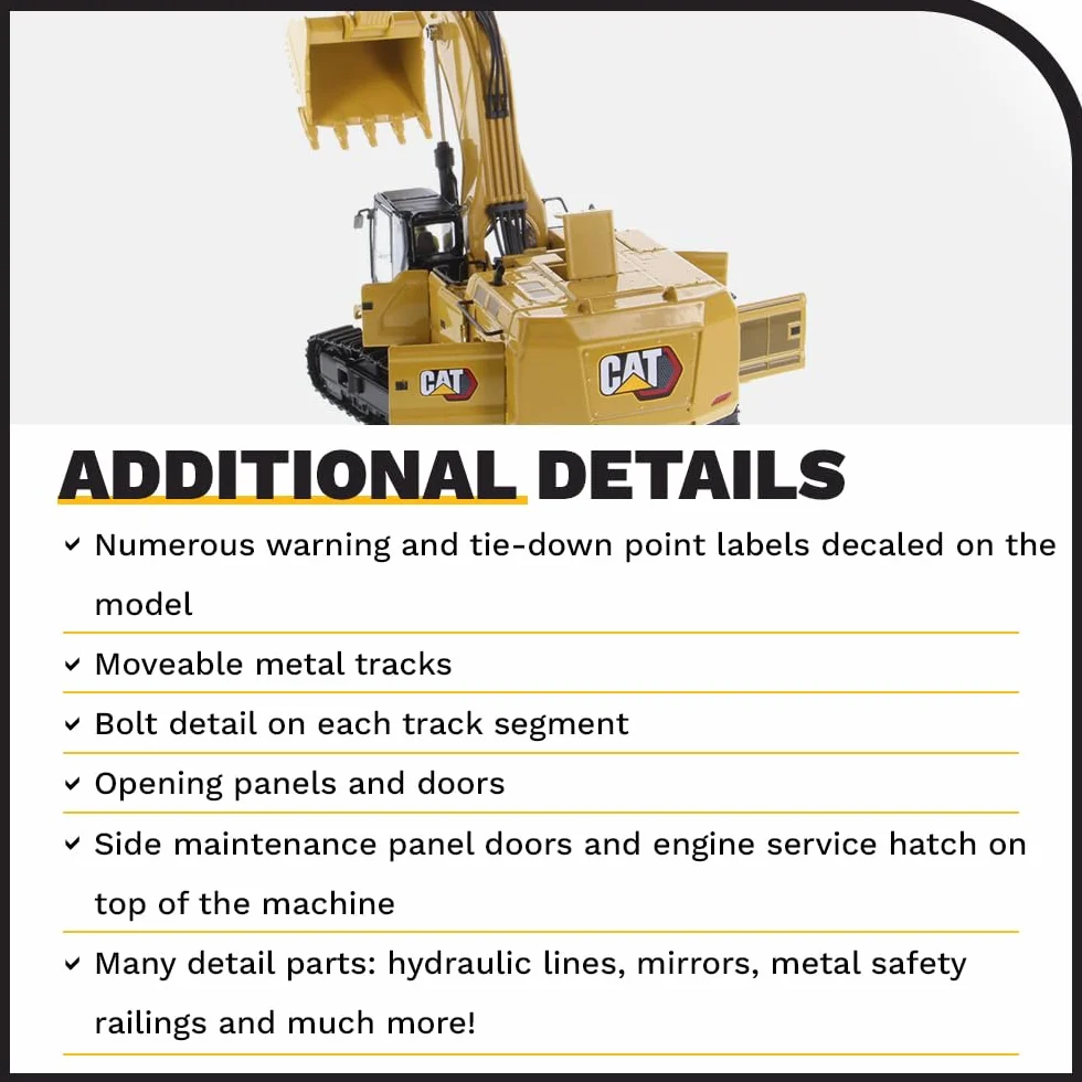 Caterpillar Diecast Masters 85959 - Excavadora Cuchara de Gran Capacidad Cat 395 ME, Escala 1:50, Aprox. 9.0 x 11.0 x 27.0 cm, a Partir de 14 años