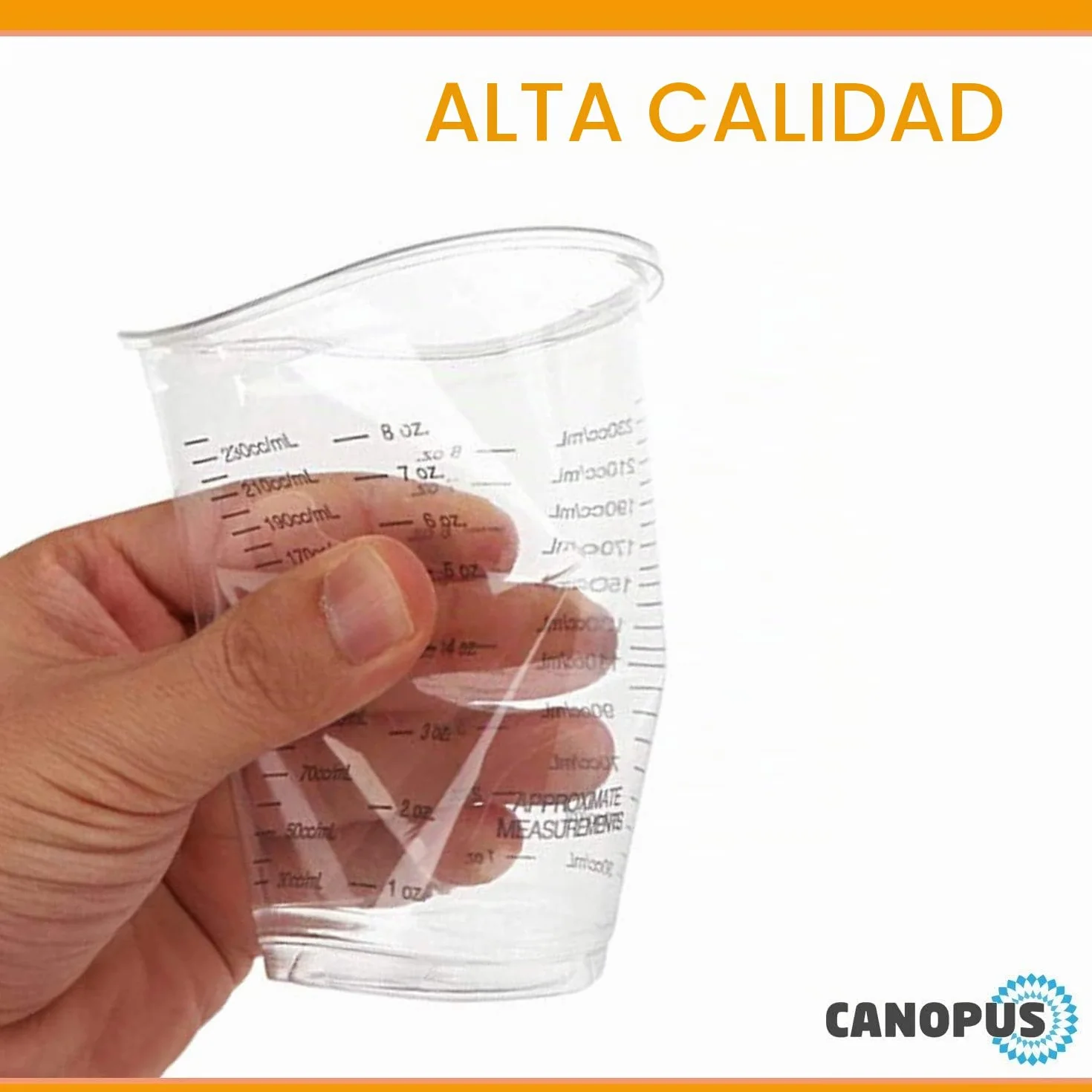 CANOPUS Vasos Medidores Pintura 25PC 300cc Plastico Epoxi Resina