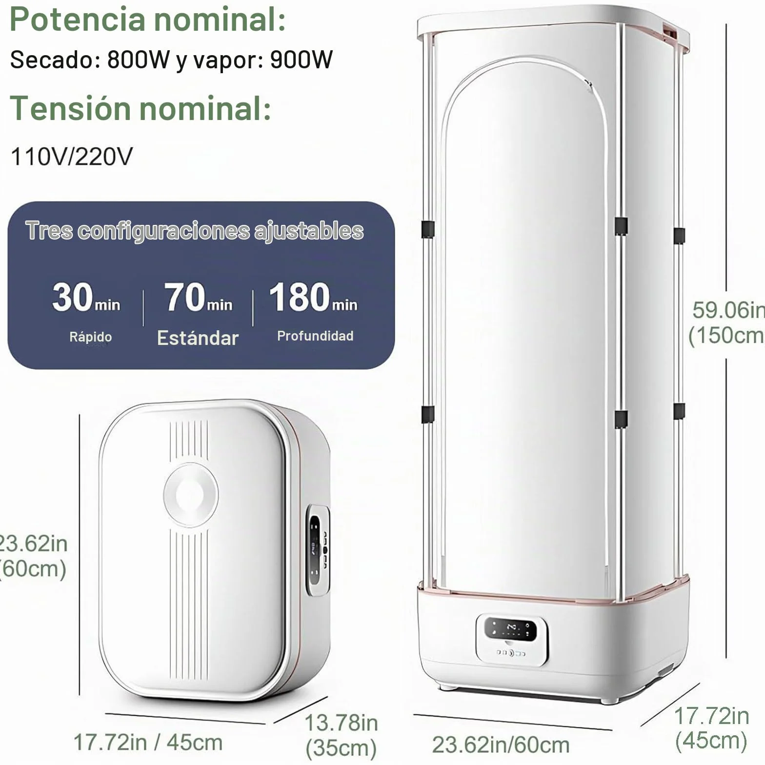Plancha de Vapor Vertical Inalámbrica Automática de 900 W, Vaporizador Plegable y Secadora de Ropa, Máquina para Planchar Ropa y Quitar Arrugas, para Ropa y Telas