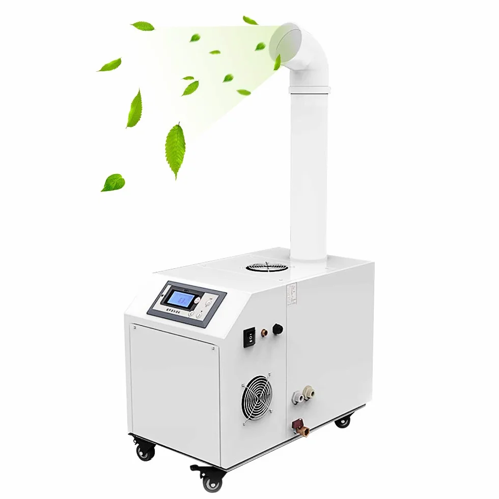 Humidificador industrial ultrasónico comercial,300W humidificador ultrasónico niebla fría,3 kg/h humidificadores automáticos para toda casa,con temporizador de 1-12 horas, para un área de 30-50㎡