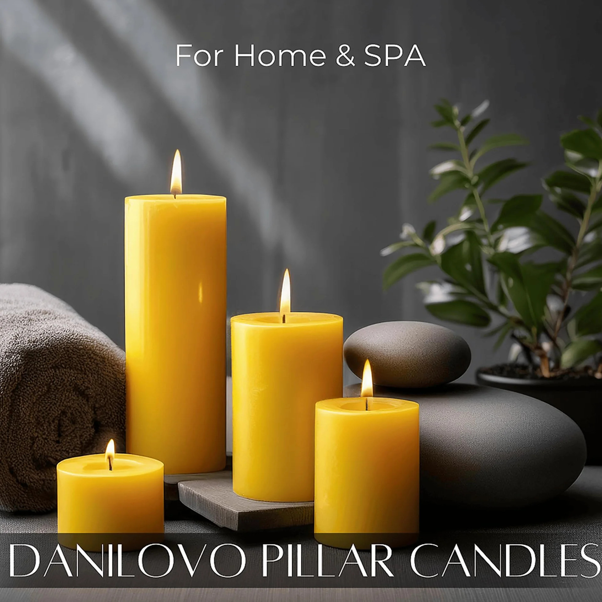 Velas de Cera de Abeja Natural 100% Pura Decorativas Grandes 2 pz 5x10 cm 35 horas