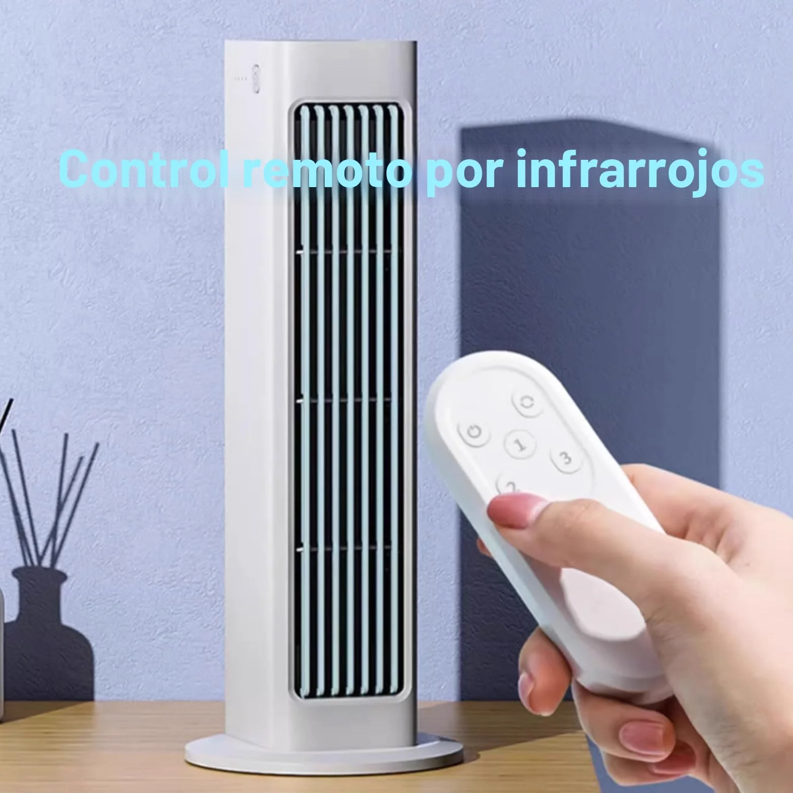 Aire acondicionado portátil, no necesita ventana, control remoto inalámbrico, 3 ajustes de velocidad, salida de aire larga para salas de refrigeración, dormitorios, oficinas