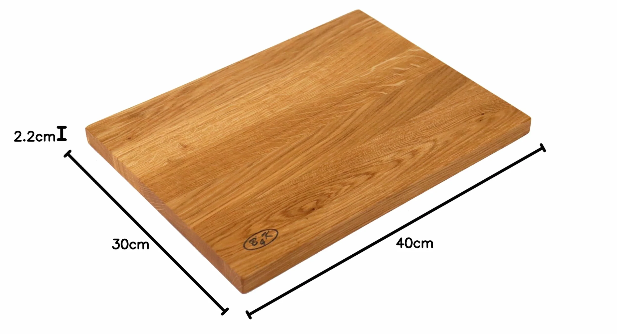B4K Tabla de cortar de roble antibacteriano aceitado 40x30x2,2 cm