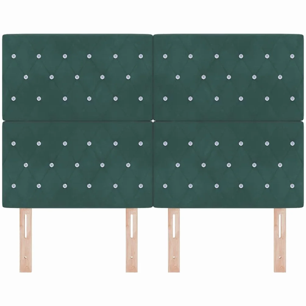 Cabecero de cama LED de 144 cm, color verde oscuro, RGB, altura regulable, 118/128 cm, madera maciza de pino tapizado, panel de pared para jóvenes y adultos