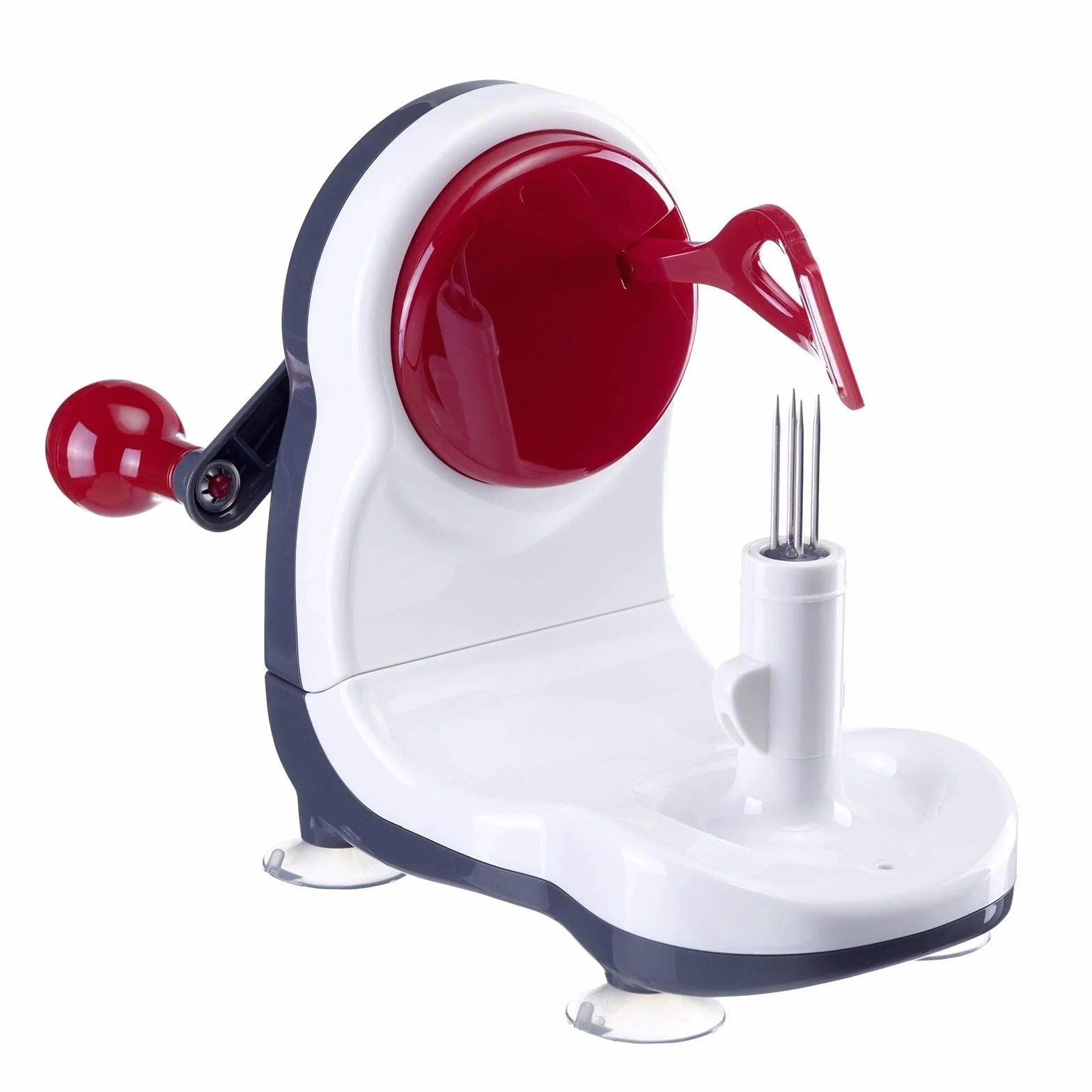Westmark Máquina peladora de manzanas, Plástico/Acero inoxidable, Blanco/Gris oscuro/Rojo