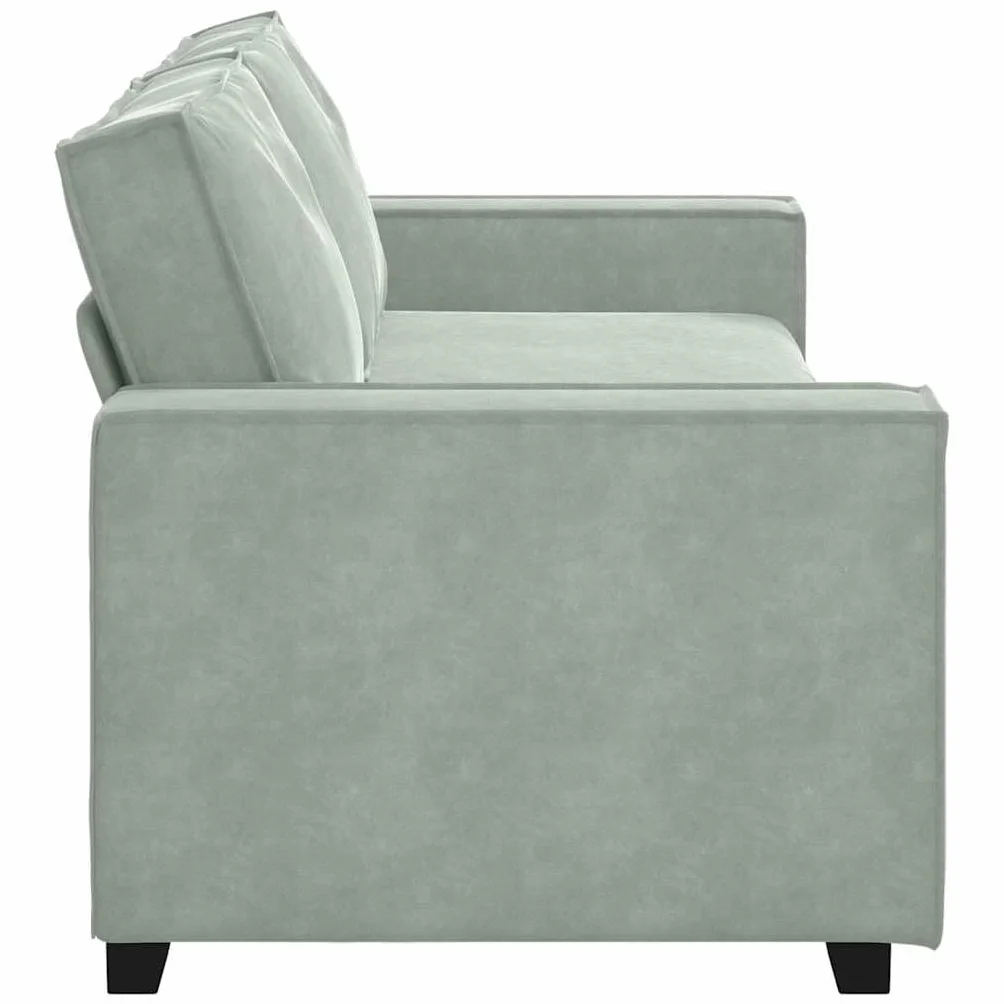 Sofá de 3 plazas Terciopelo Gris Claro 220x78x84 cm