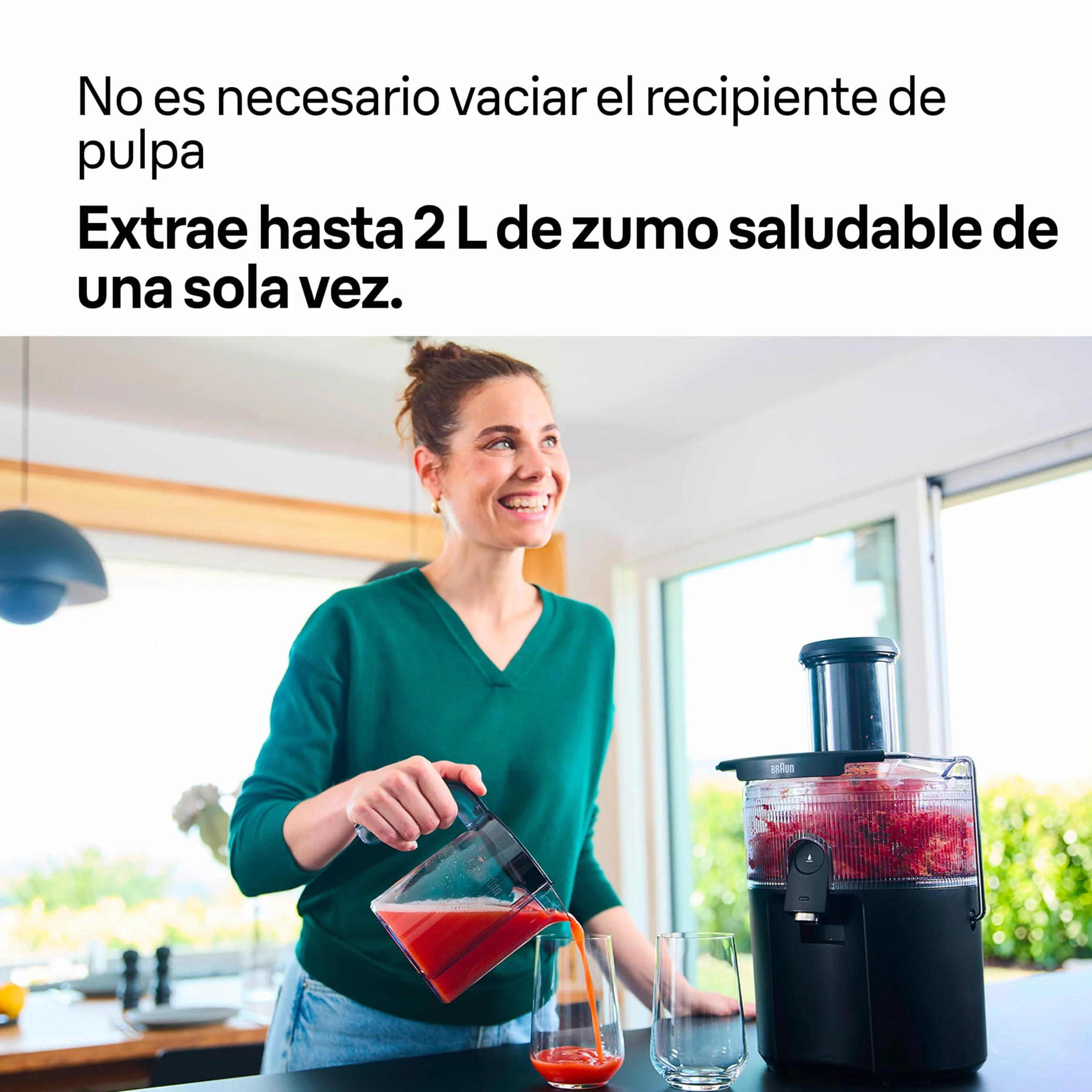 Braun MultiJuice 5 SJ5000 Licuadora Extractor 800 W Acero Inoxidable Negro