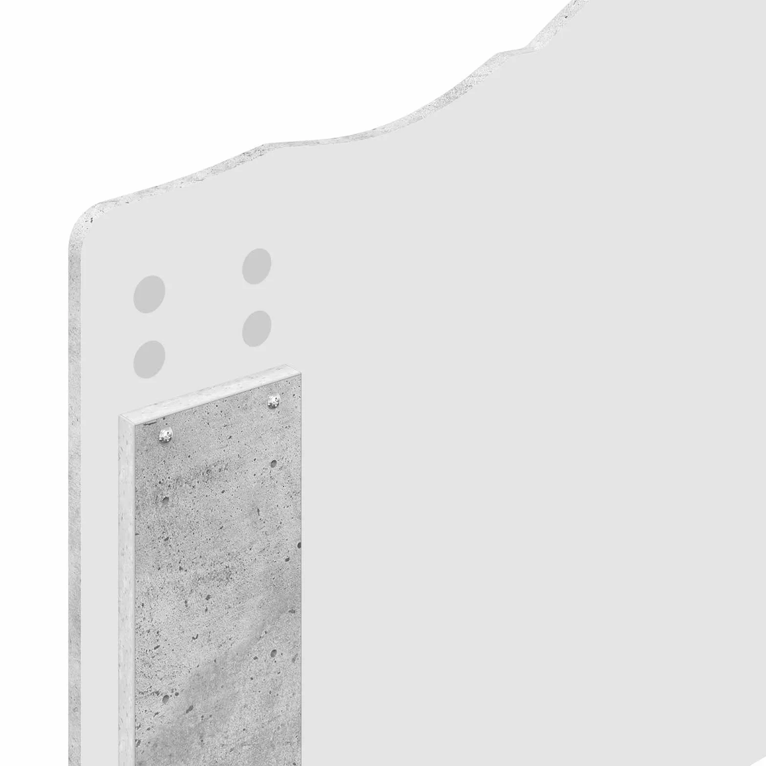 vidaXL Estructura de Cama con cabecera Gris concreto 100 x 200 cm