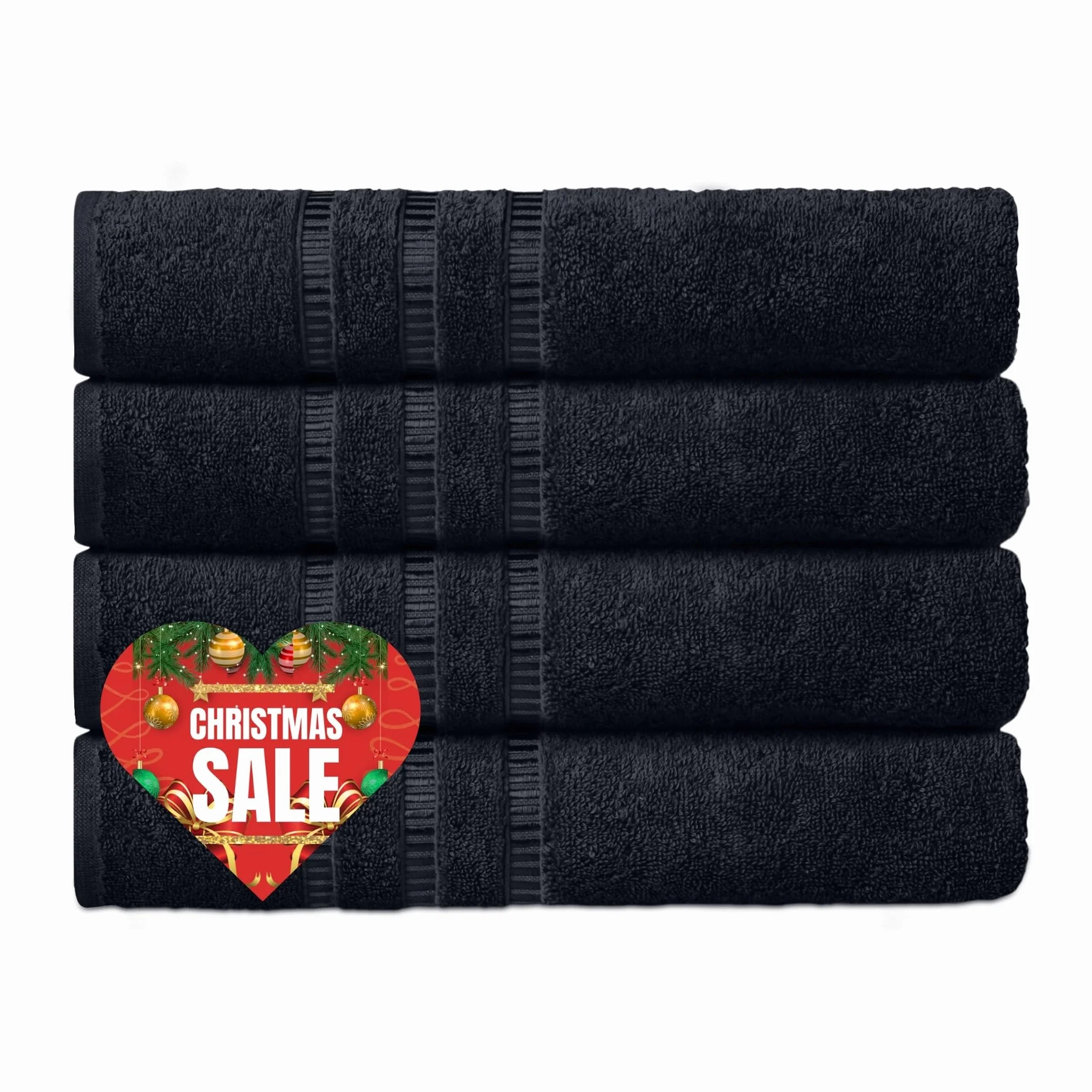 Juego de 4 toallas de baño de algodón turco de alta calidad, toallas de baño grandes de 27 x 54 pulgadas, toallas de hotel superabsorbentes y suaves de 630 GSM, toallas de ducha esponjosas