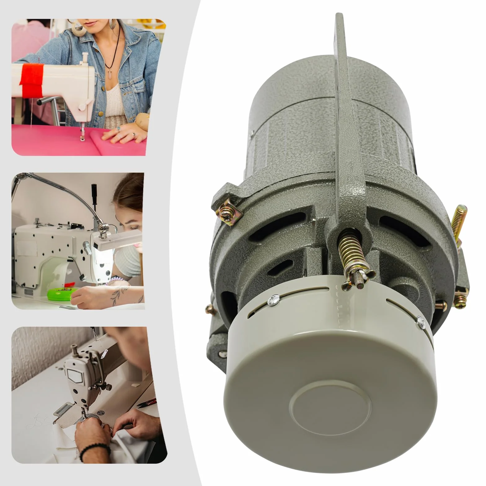 Motor de máquina de coser eléctrica, 400 W, 2850 rpm, motor de máquina de coser, ahorro de energía, ajustable, silencioso, sin escobillas, motor de embrague eléctrico para hogares industriales (220 V