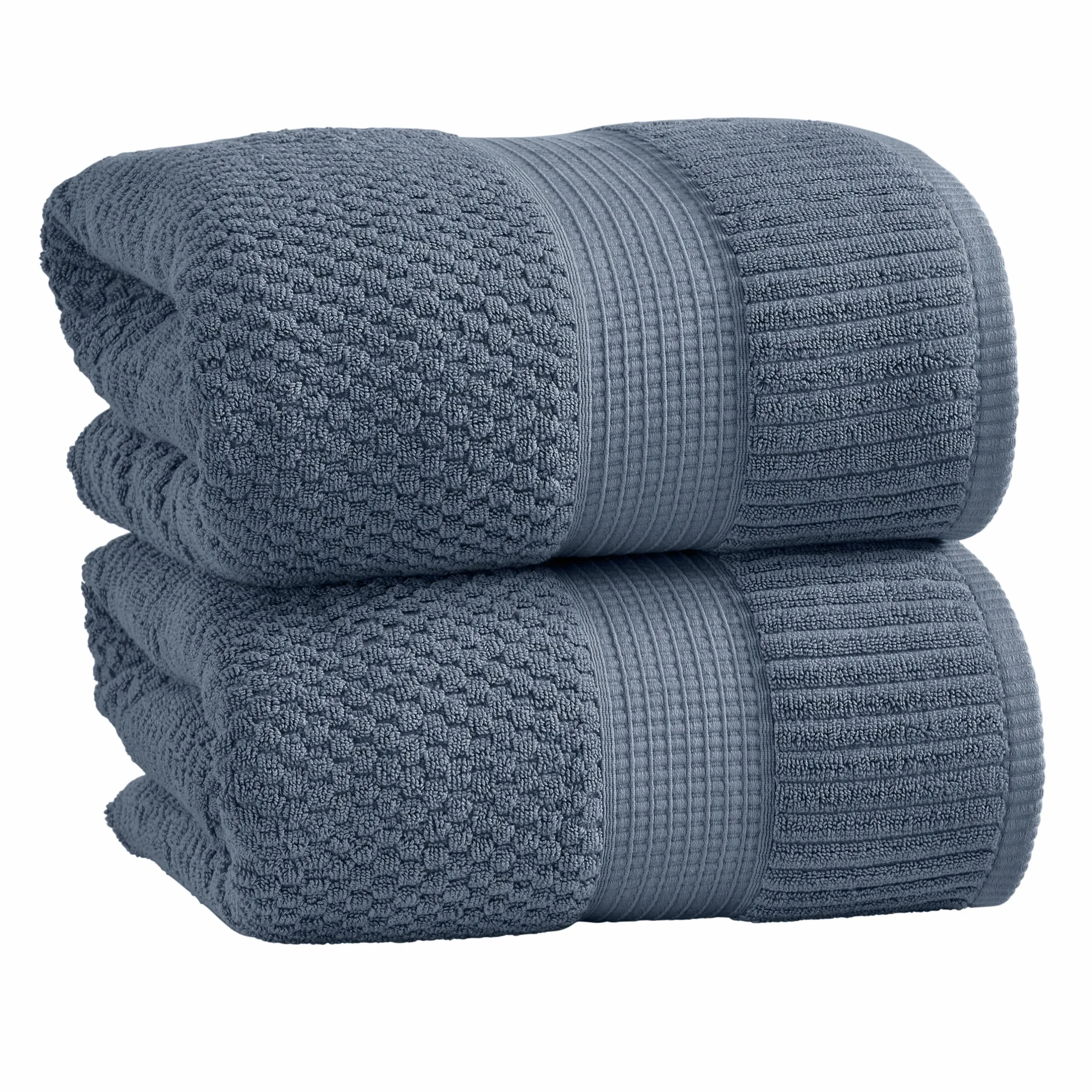 NY Loft- Juego de 2 Toallas de baño 100% algodón | Toallas de baño extragrandes de Secado rápido, supersuaves y absorbentes | Algodón Texturizado y Duradero | Flint Stone