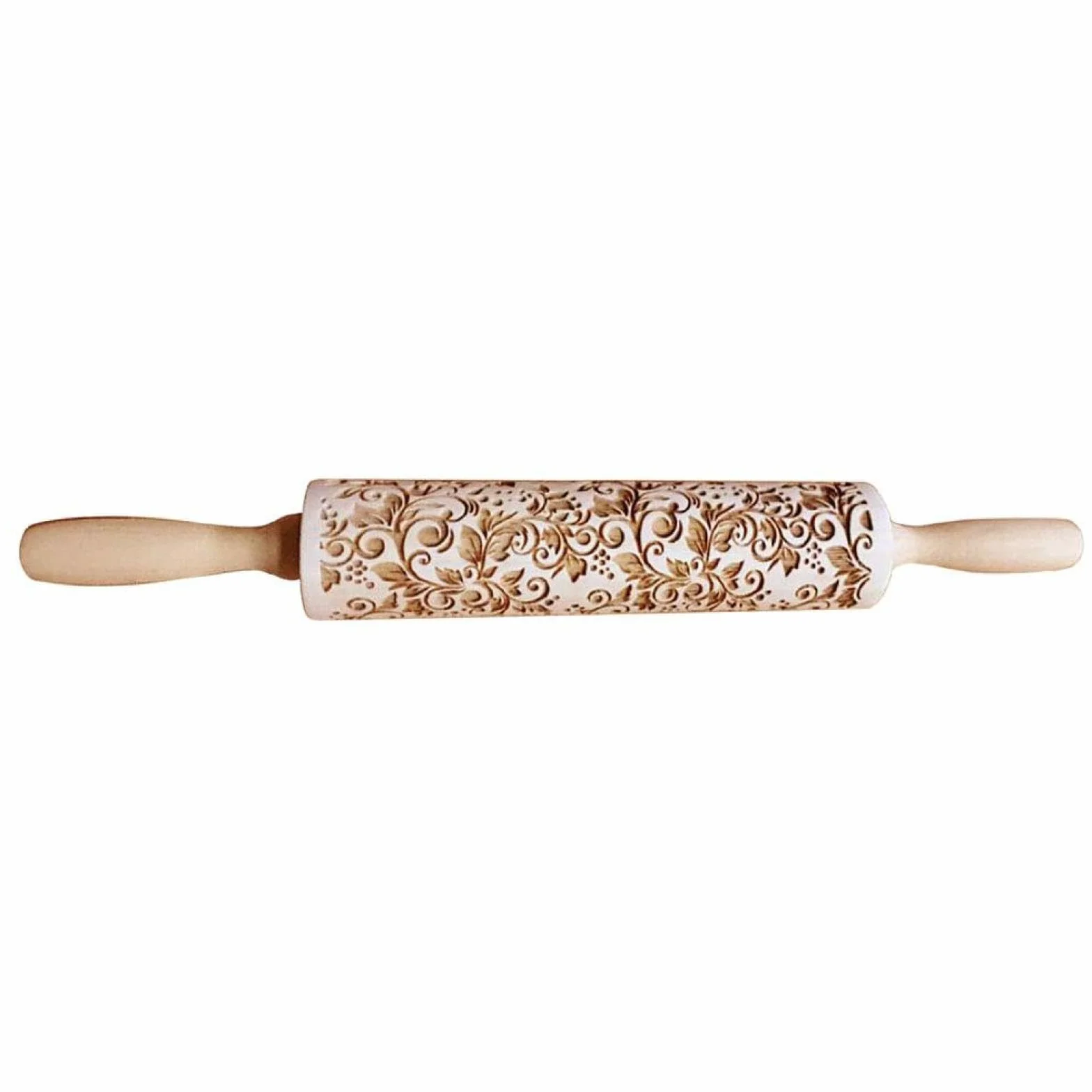 Hornear galletas con relieve,Rodillos con relieve Rodillo de repostería duradero, rodillo rodante de operación Simple, ahorra tiempo, agarre cómodo, rodillo de masa de madera, utensilios for hornear