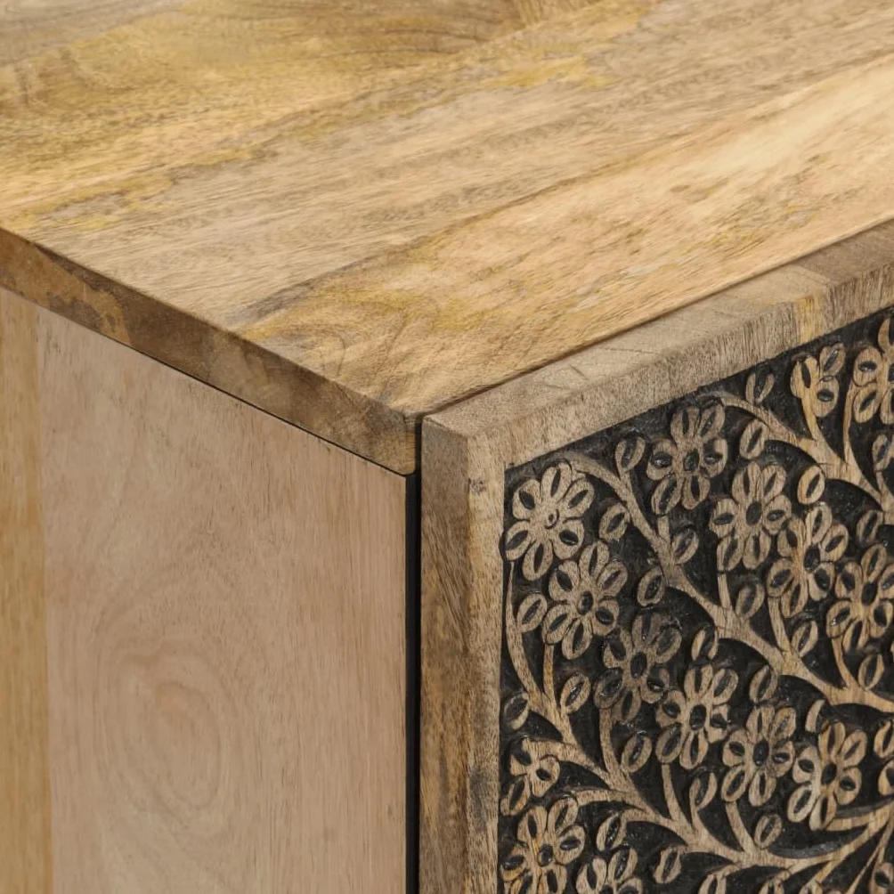 vidaXL Armario Auxiliar Madera Maciza de Mango 60x33x75 cm